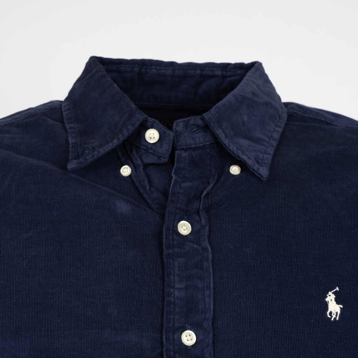 Ralph Lauren Corduroy Overhemd Blauw | Custom Fit
