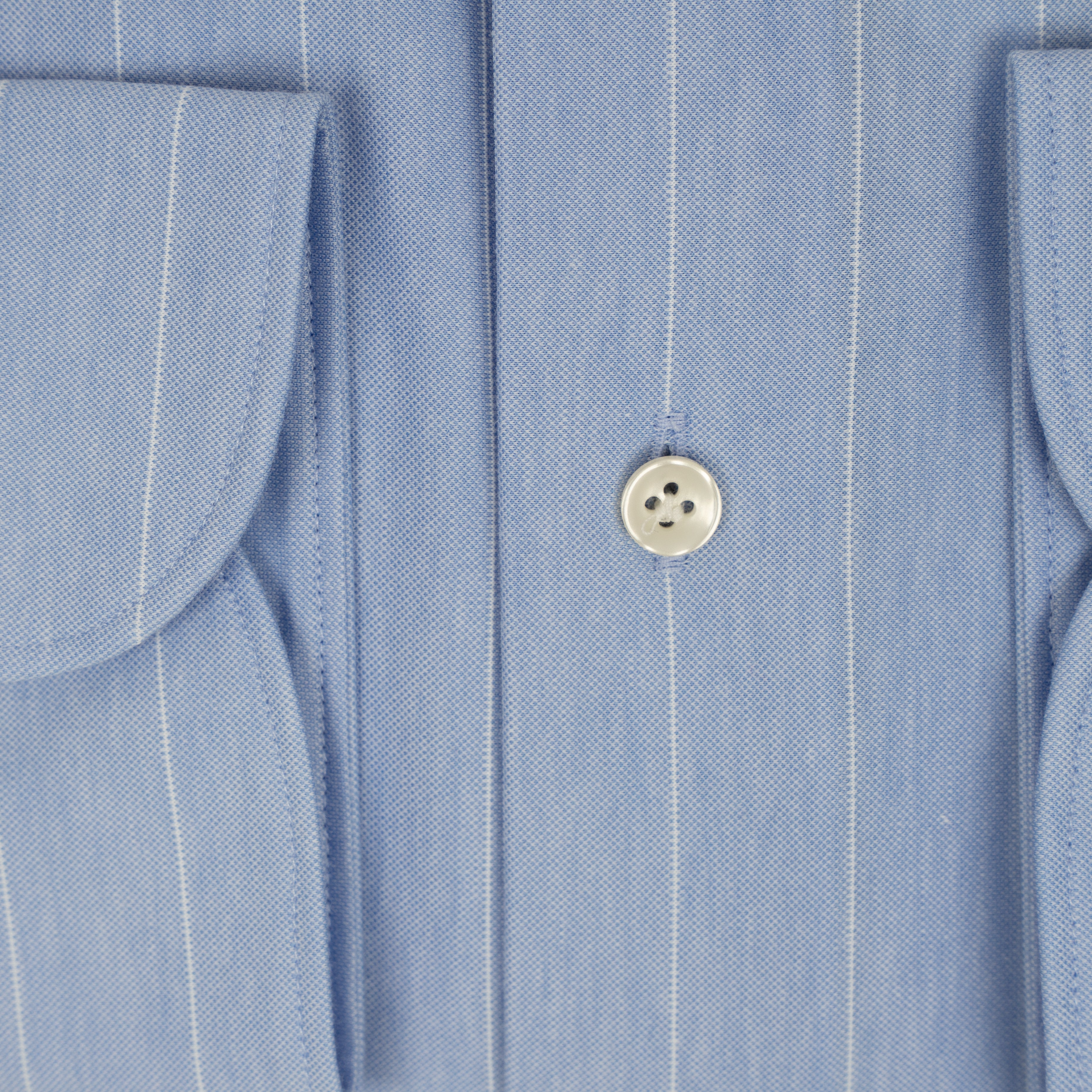 Profuomo Overhemd Lichtblauw Witte Streep | Japanese Knitted