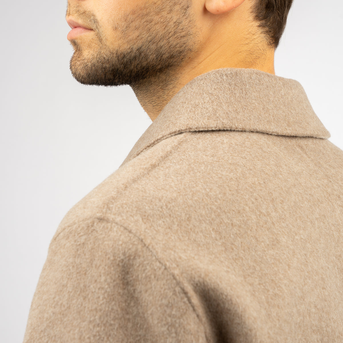 Profuomo Overshirt Bruin | Reversible Wool
