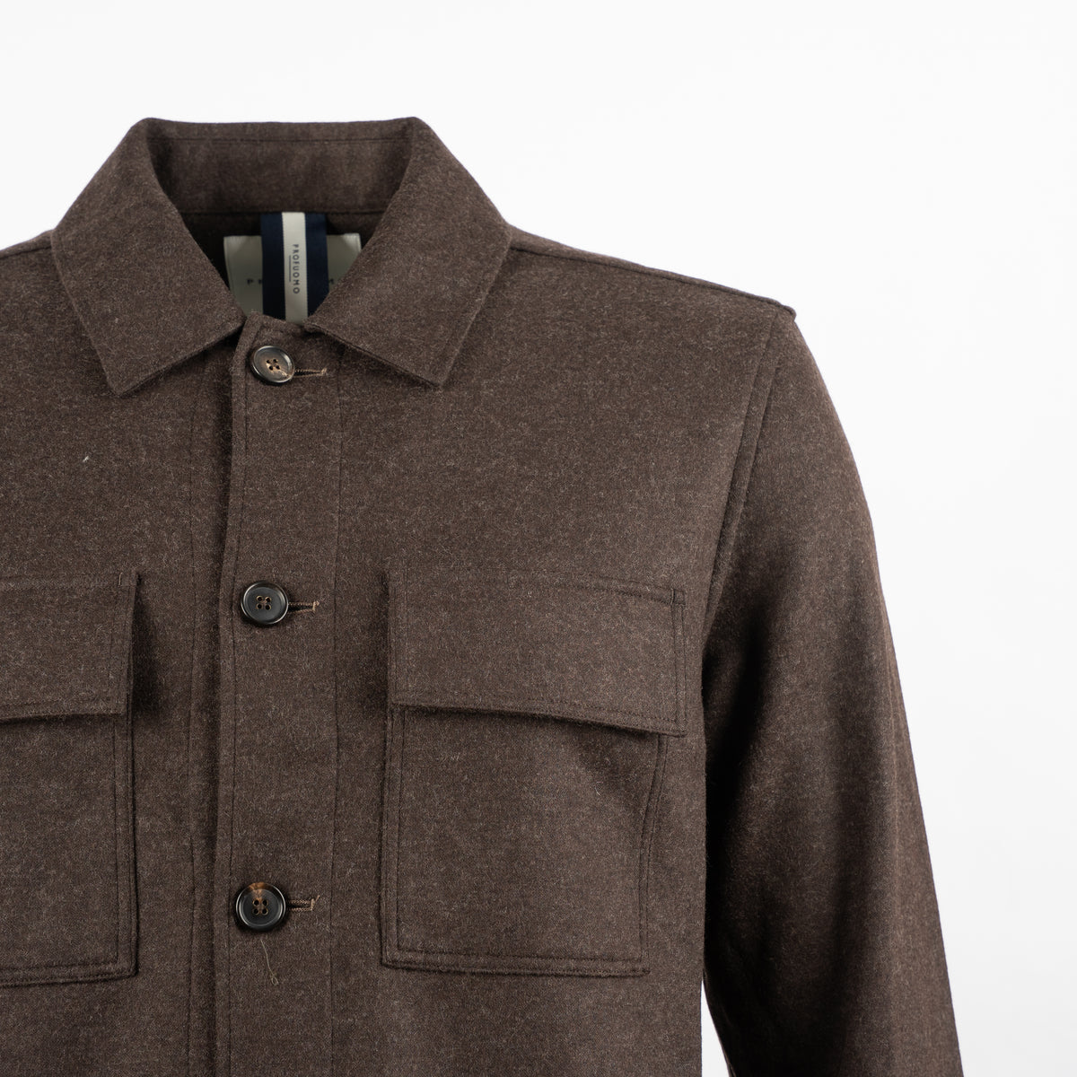 Profuomo Overshirt Bruin | Knitted