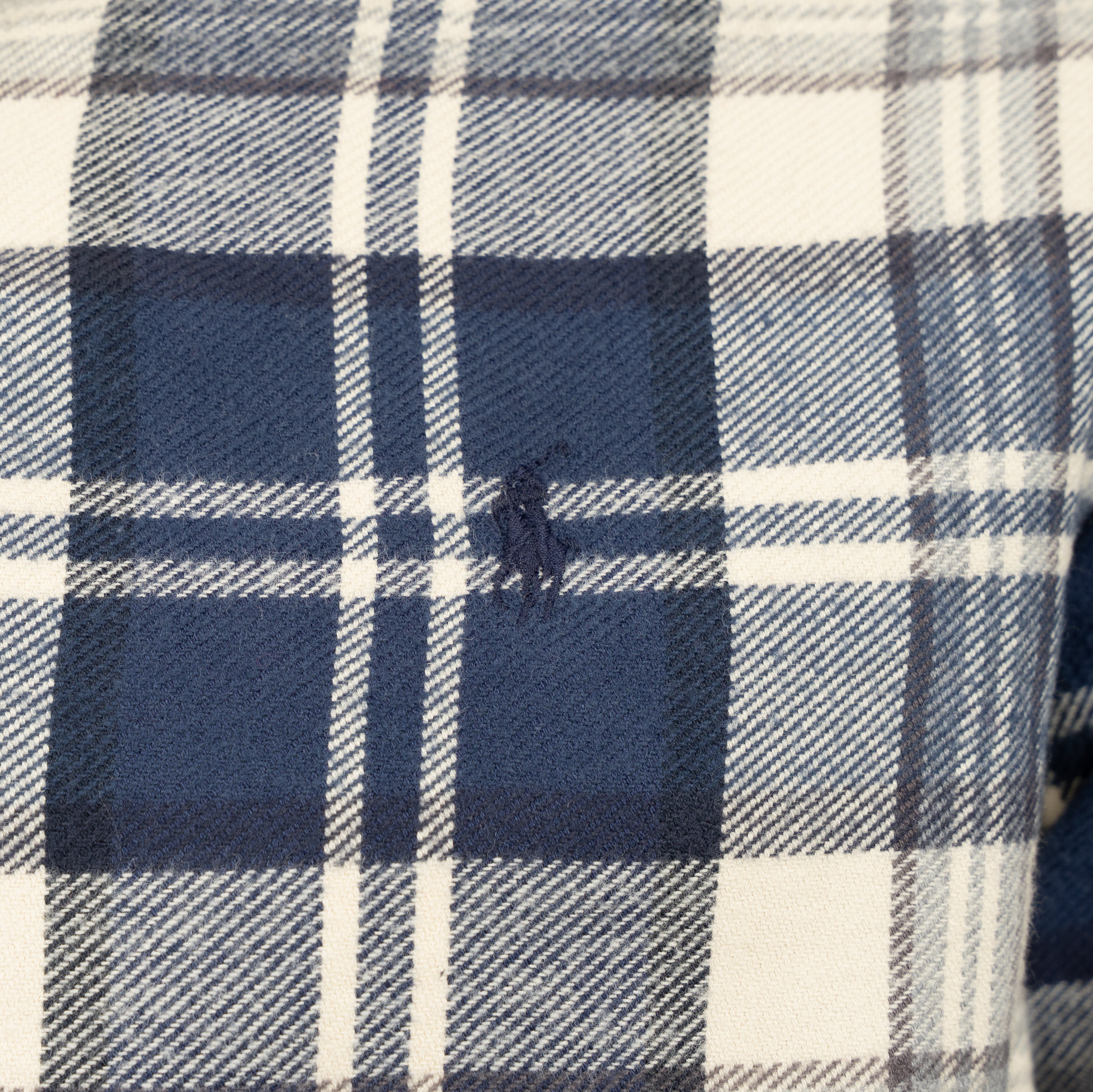 Ralph Lauren Overhemd Blauw / Crème Geruit | Custom Fit