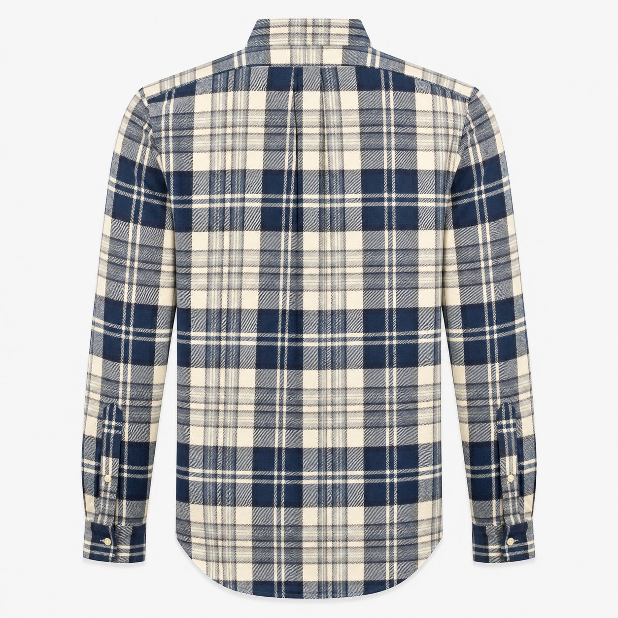Ralph Lauren Overhemd Blauw / Crème Geruit | Custom Fit