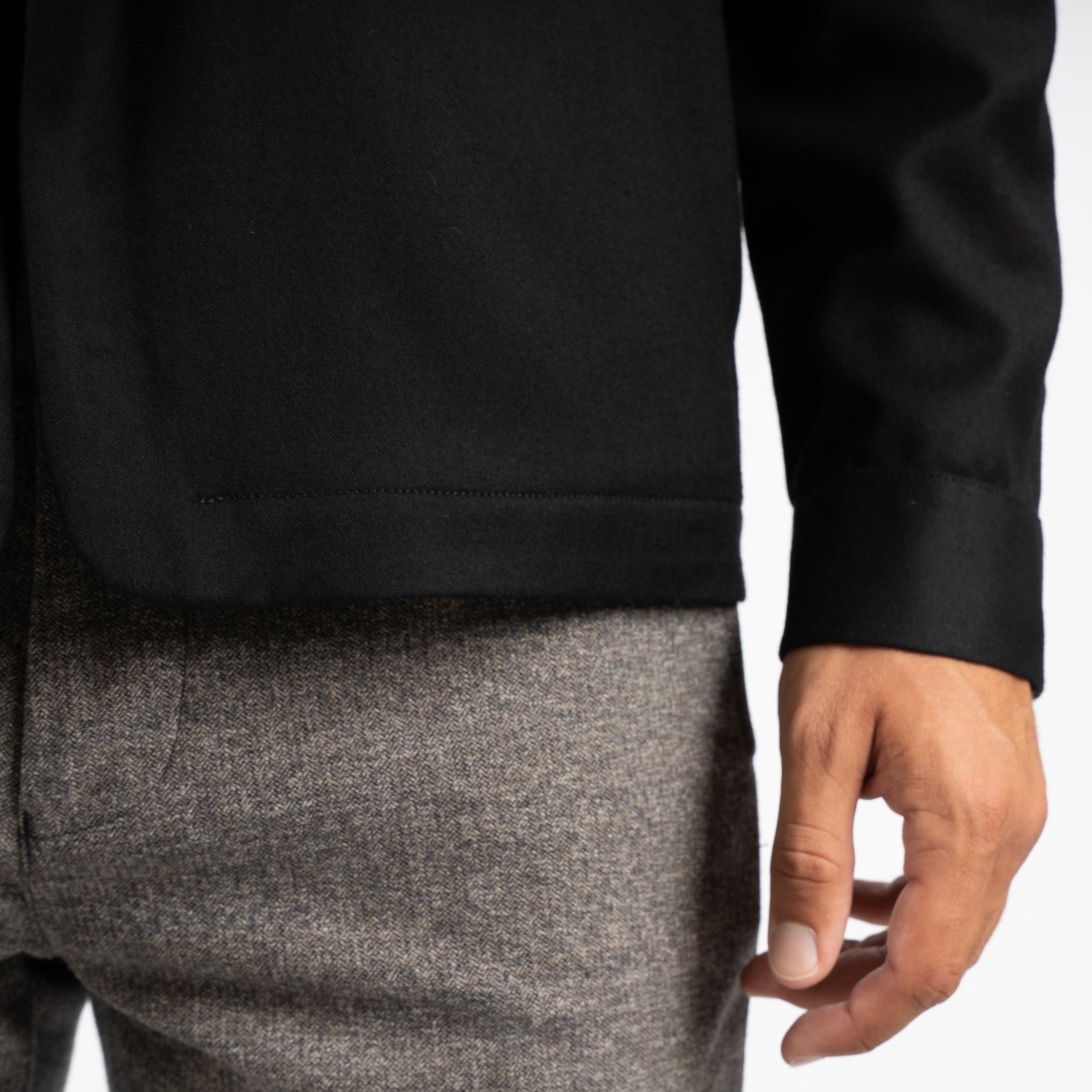 Xacus Overshirt Zwart | Unfold Shirt