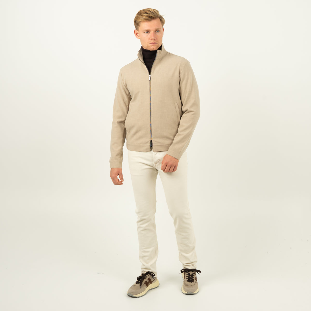 SEVEN DIALS Overshirt met Rits Beige | Medan