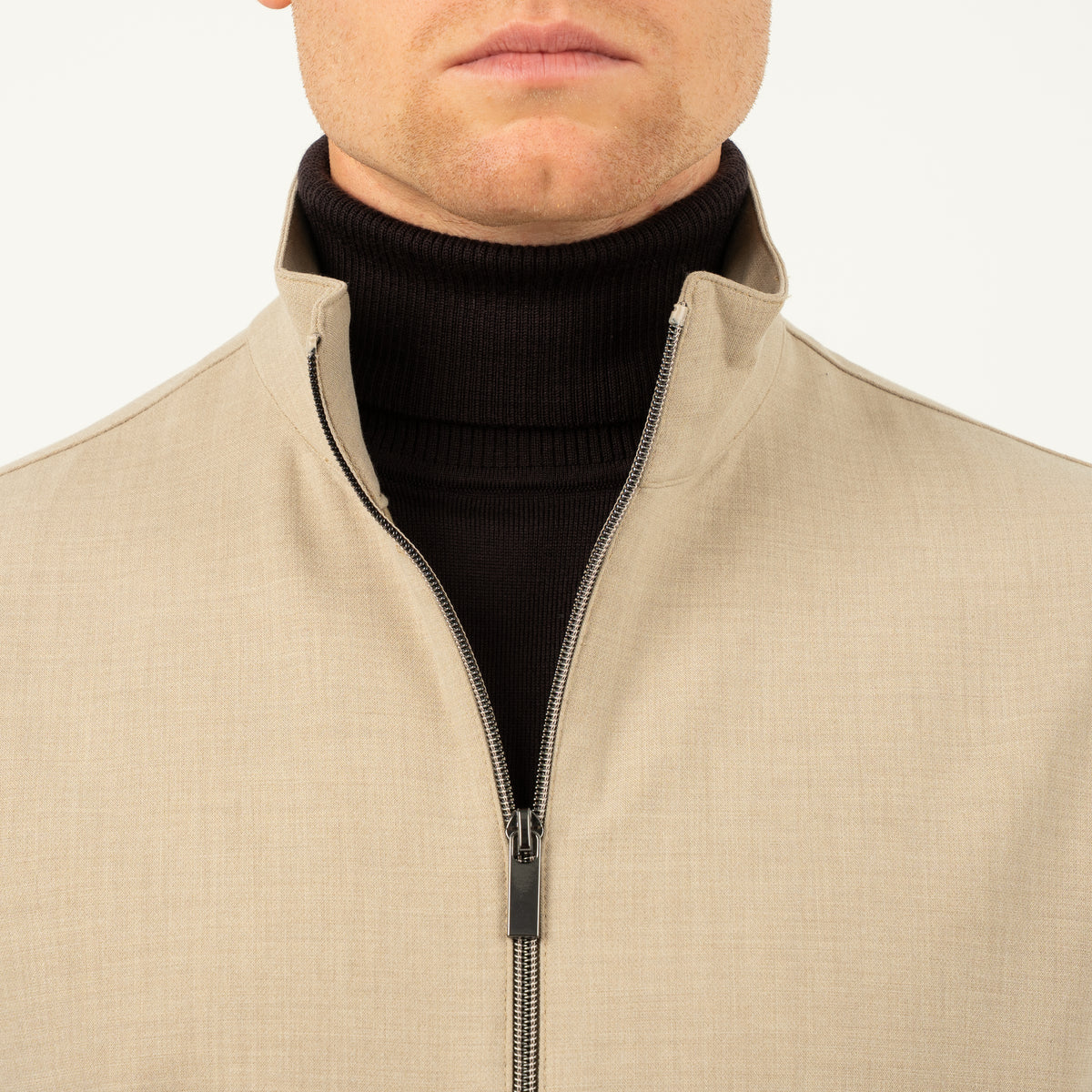 SEVEN DIALS Overshirt met Rits Beige | Medan