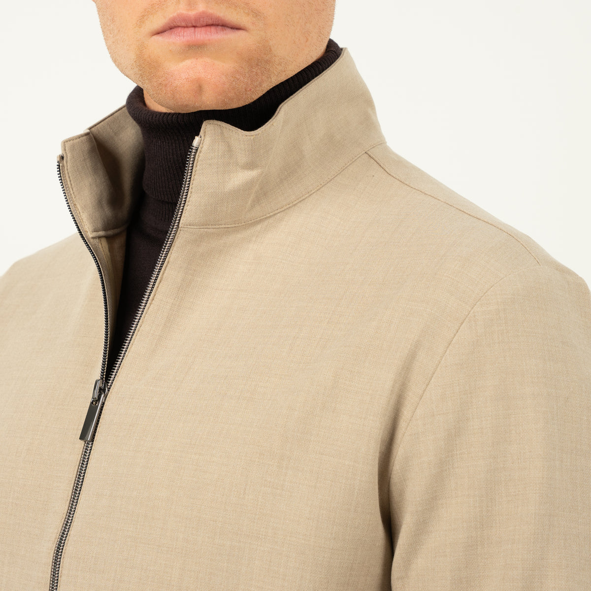 SEVEN DIALS Overshirt met Rits Beige | Medan
