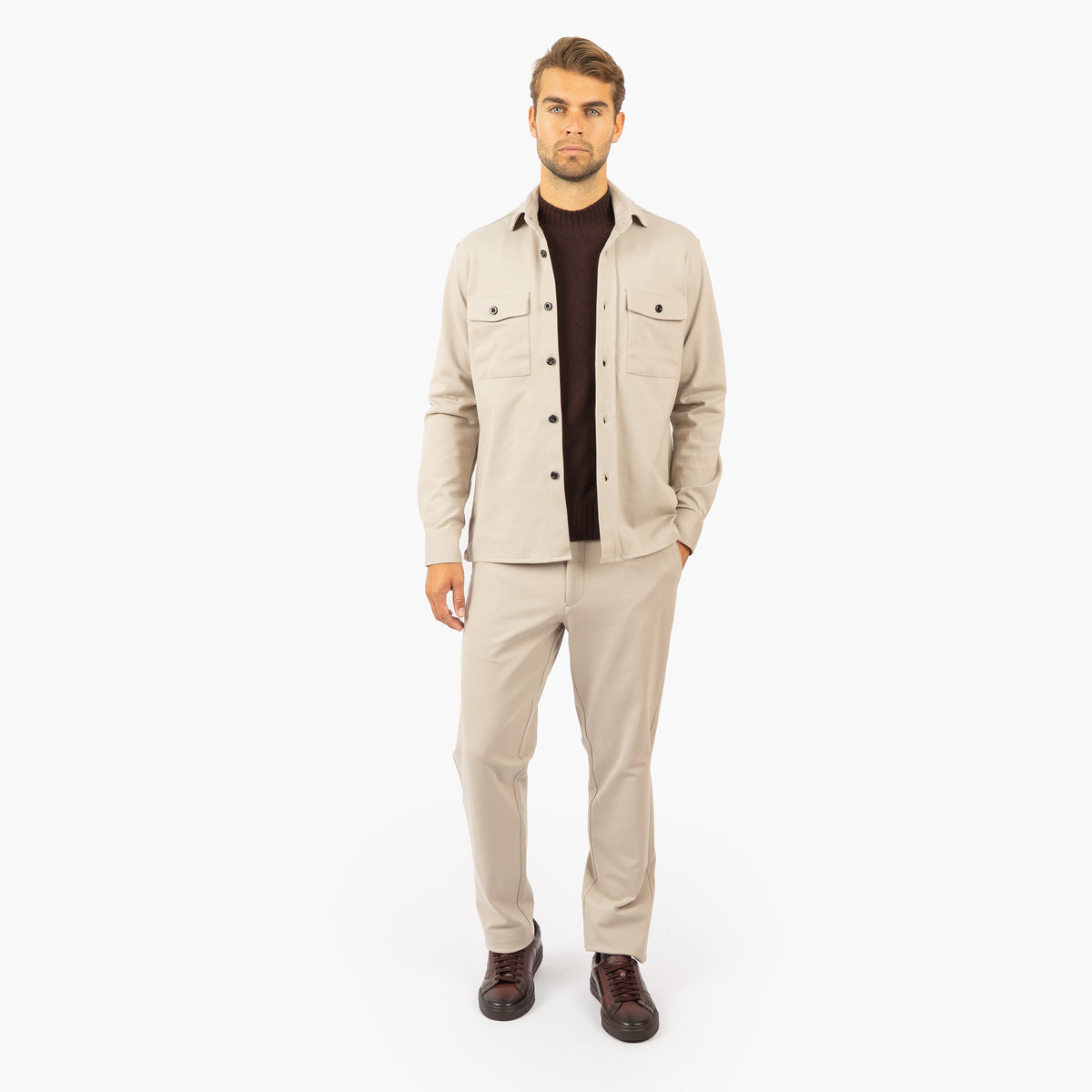 Genti Overshirt Beige | Midtown Dynamic