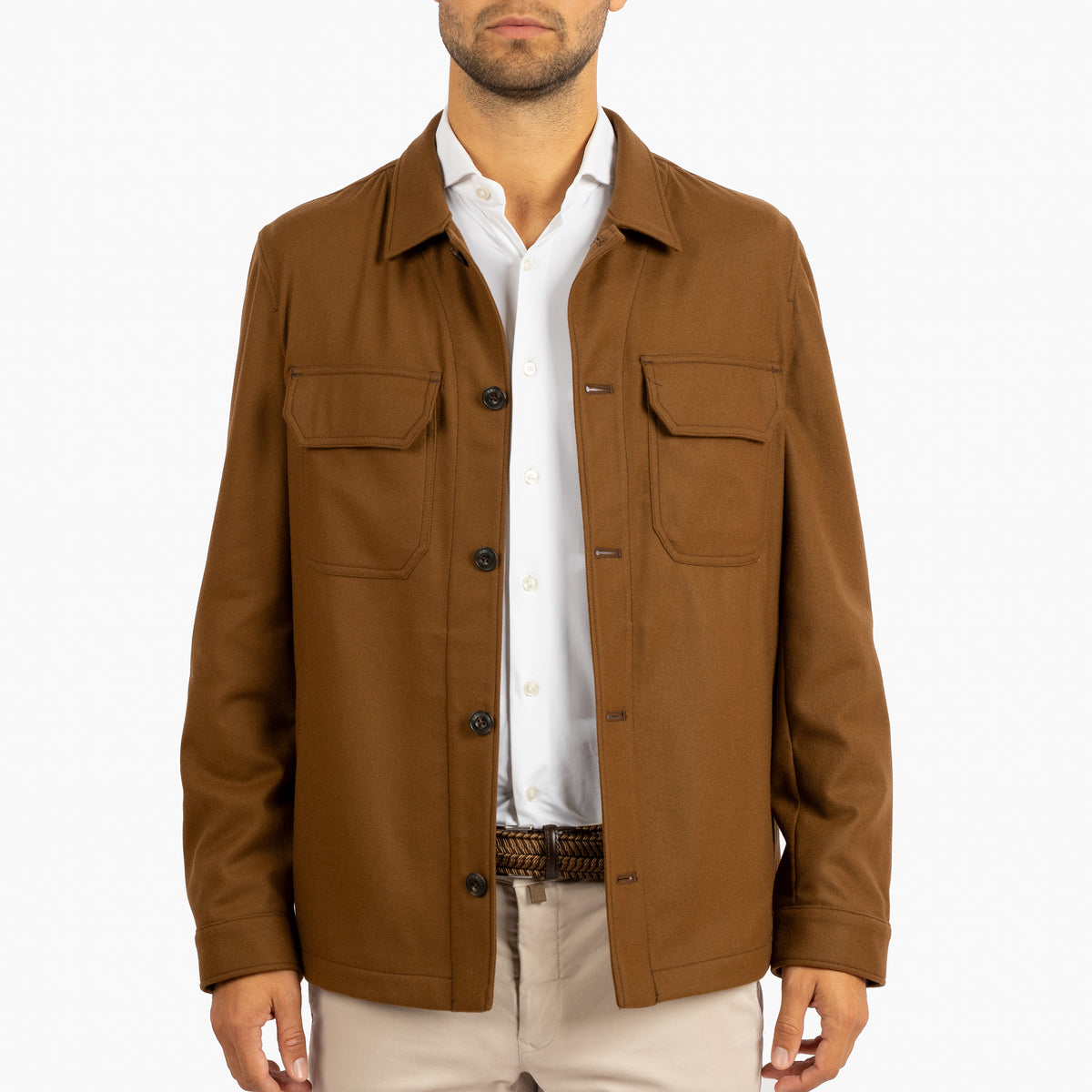 L.B.M. 1911 Overshirt Camel | Wool-Mix
