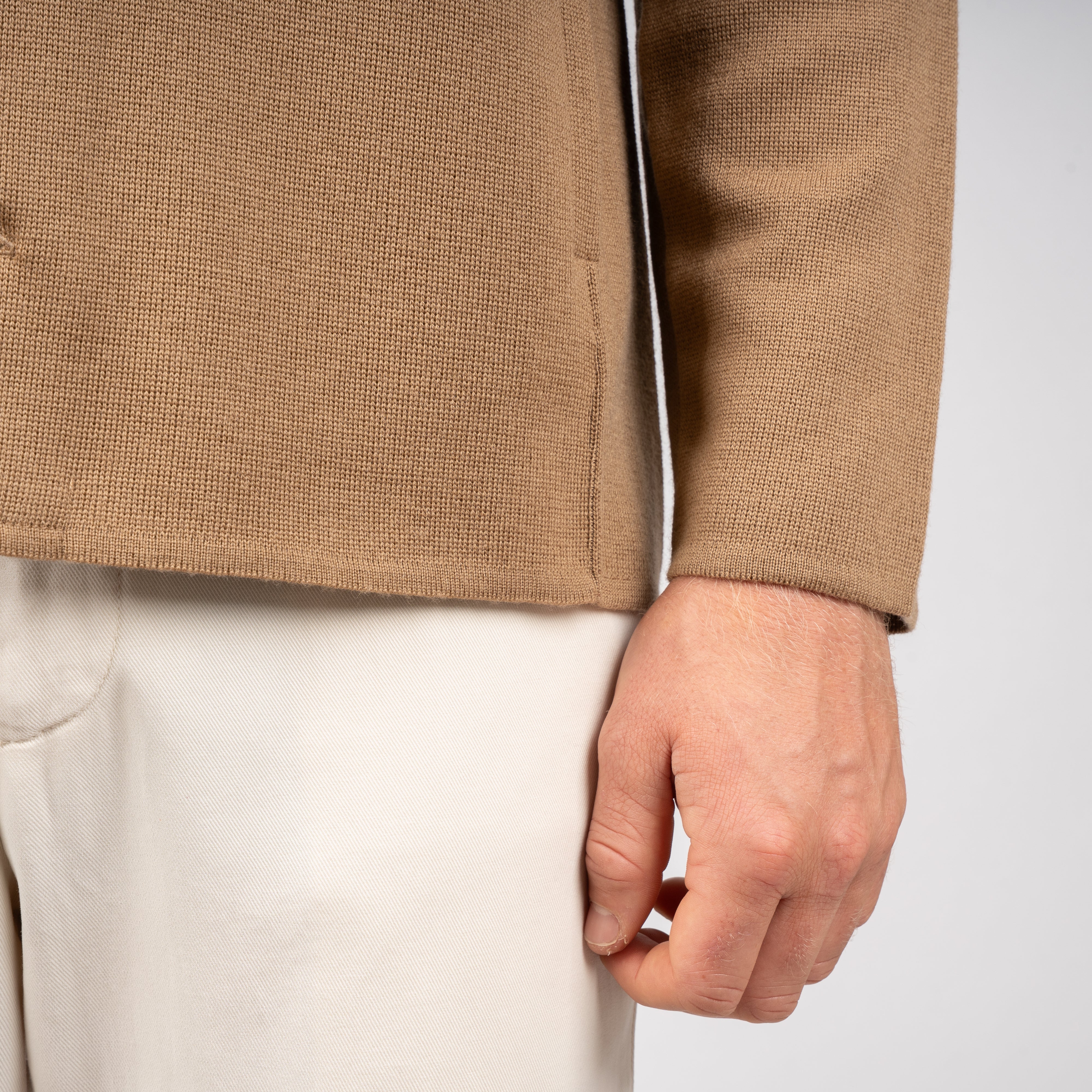 Lardini Gebreid Overshirt Camel