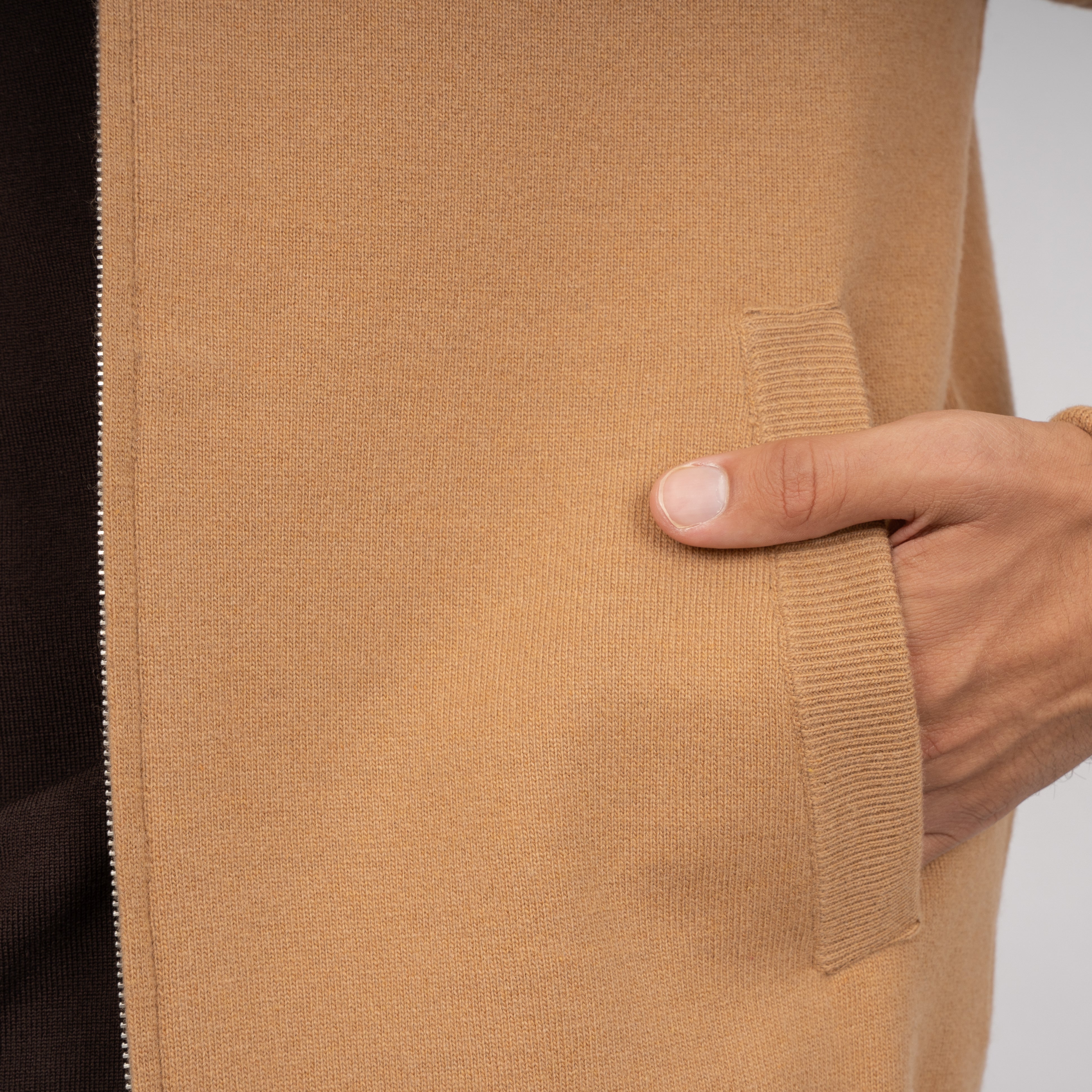 Lardini Gebreid Vest Camel