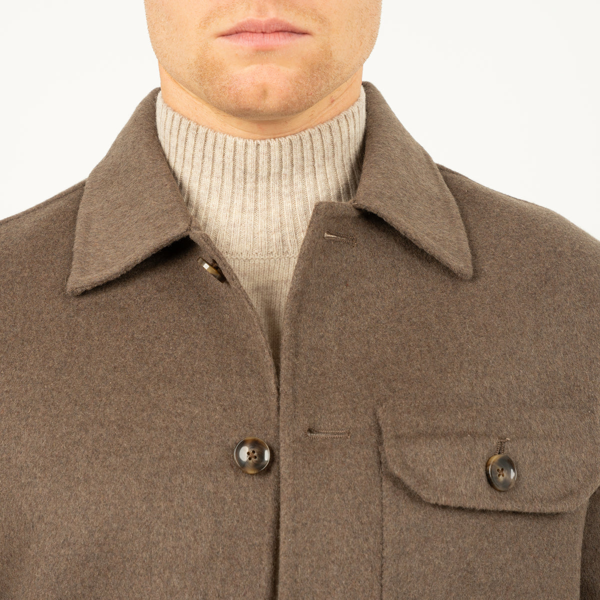 SEVEN DIALS Overshirt Taupe | London