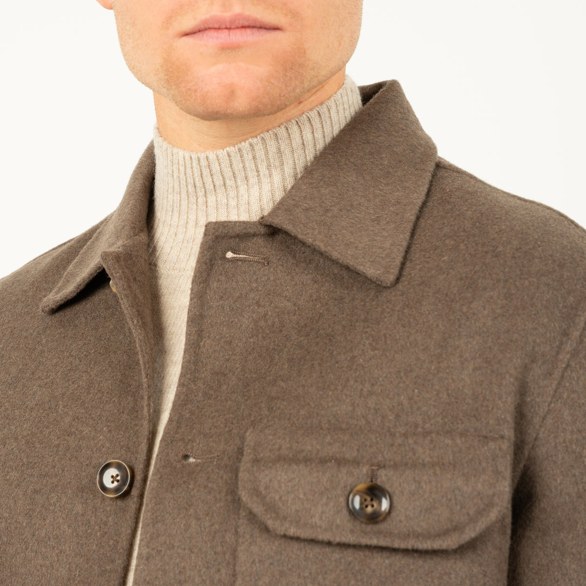 SEVEN DIALS Overshirt Taupe | London