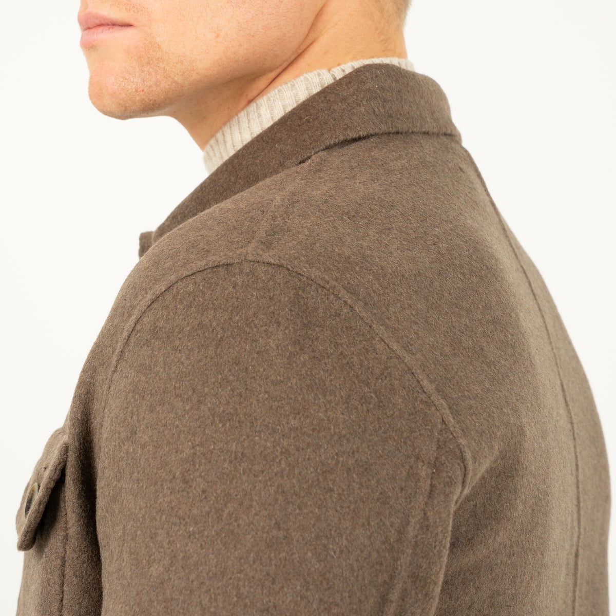 SEVEN DIALS Overshirt Taupe | London