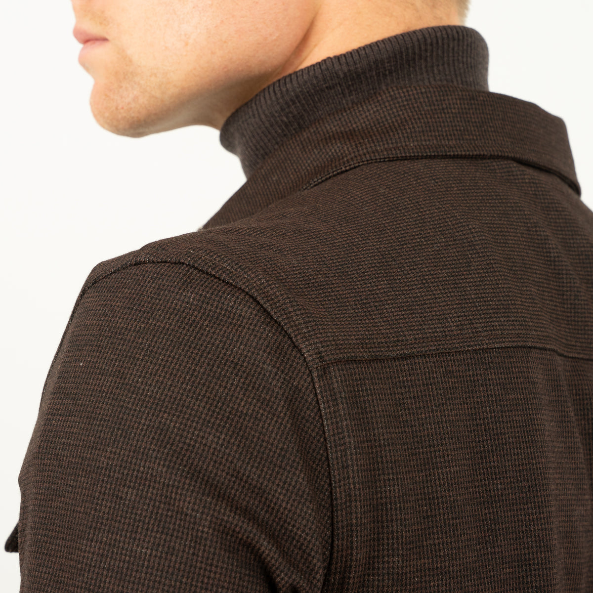 SEVEN DIALS Overshirt met Rits Bruin | Amman