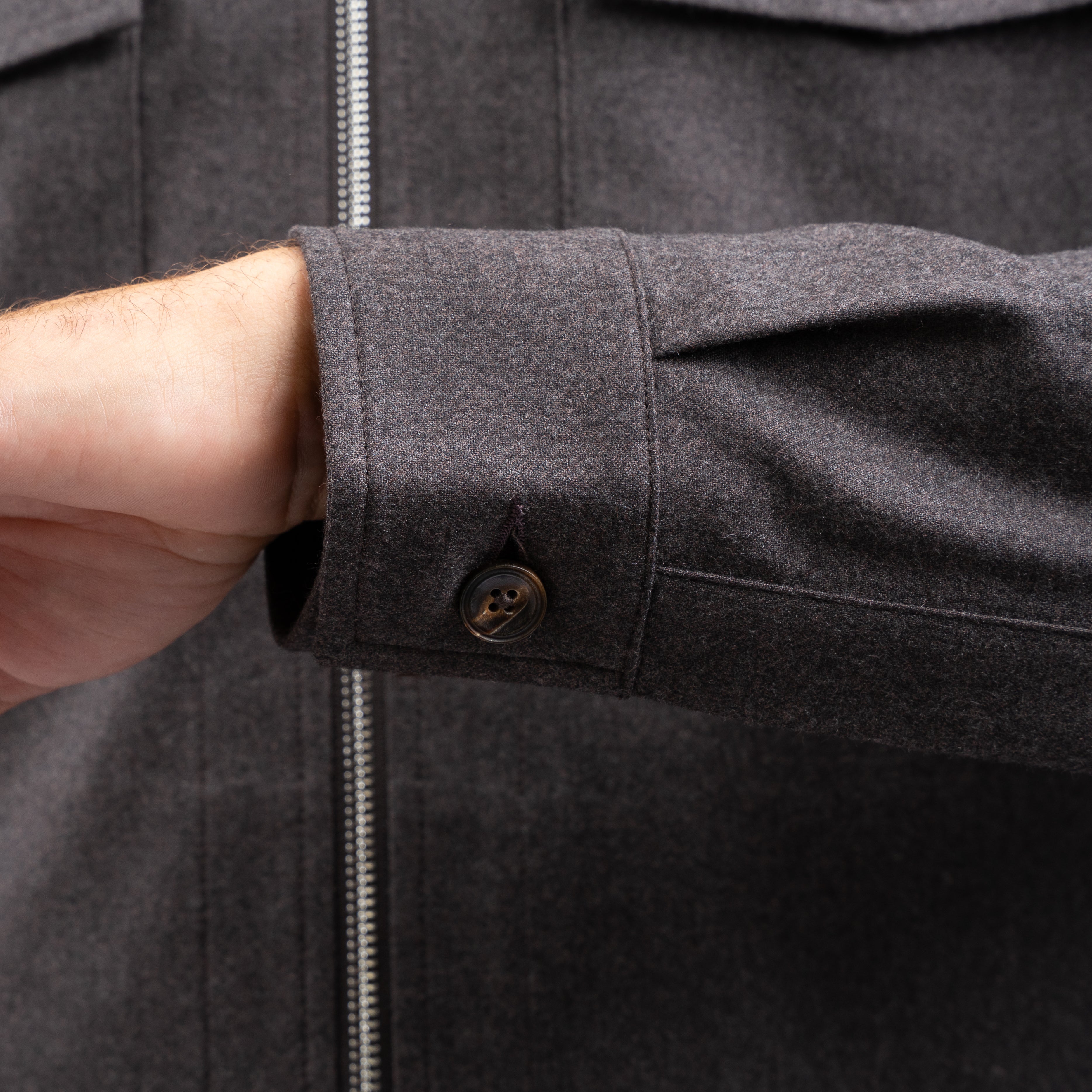 Marco Pescarolo Overshirt Bruin | Urus Cashmere