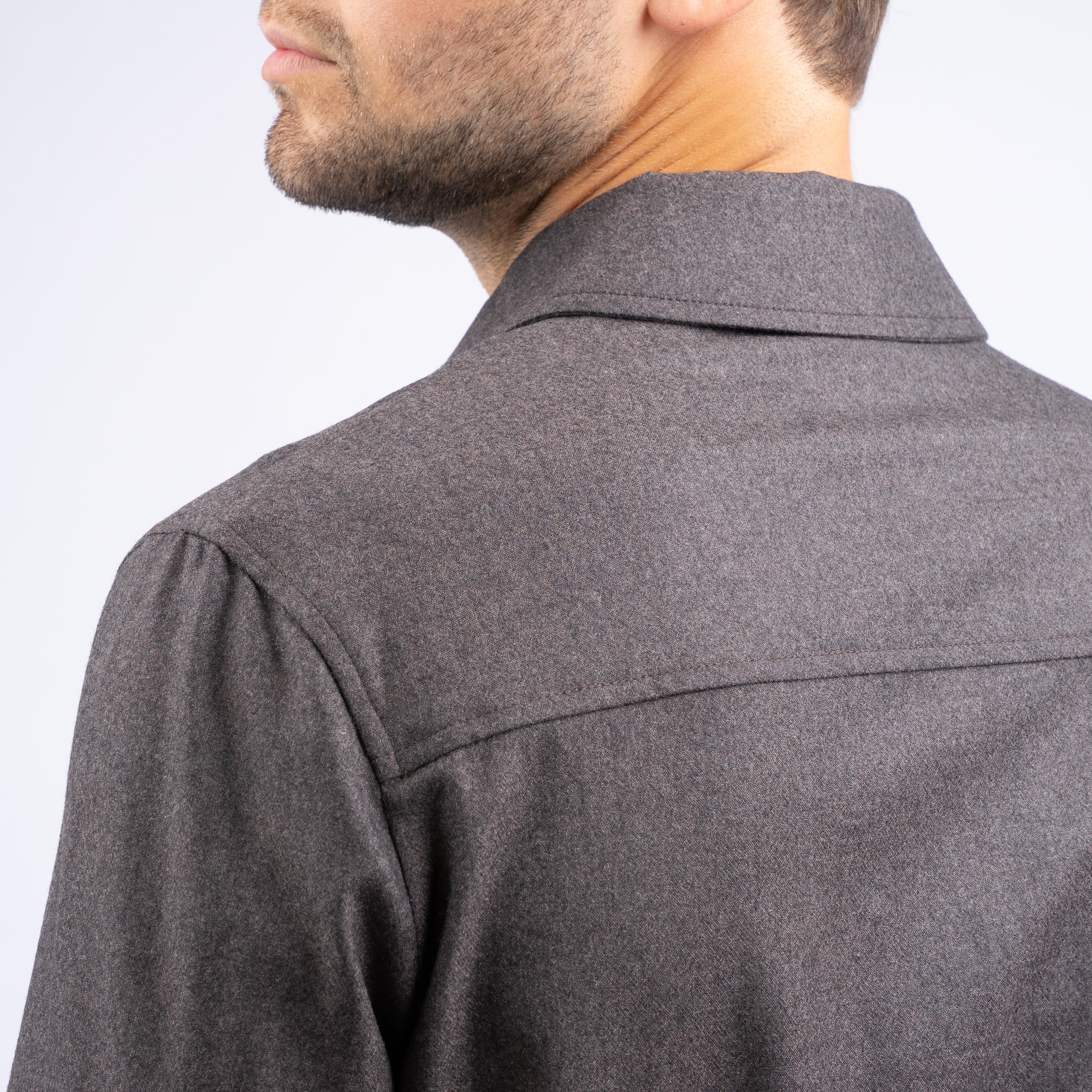 Marco Pescarolo Overshirt Bruin | Urus Cashmere