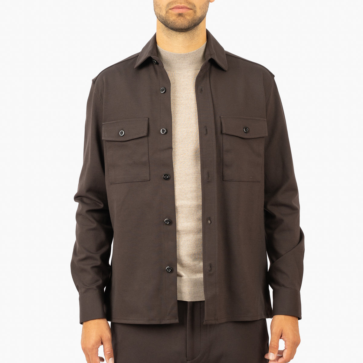 Genti Overshirt Bruin | Midtown Dynamic
