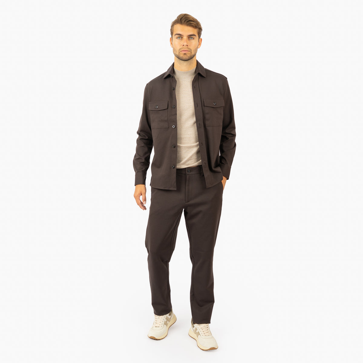 Genti Overshirt Bruin | Midtown Dynamic
