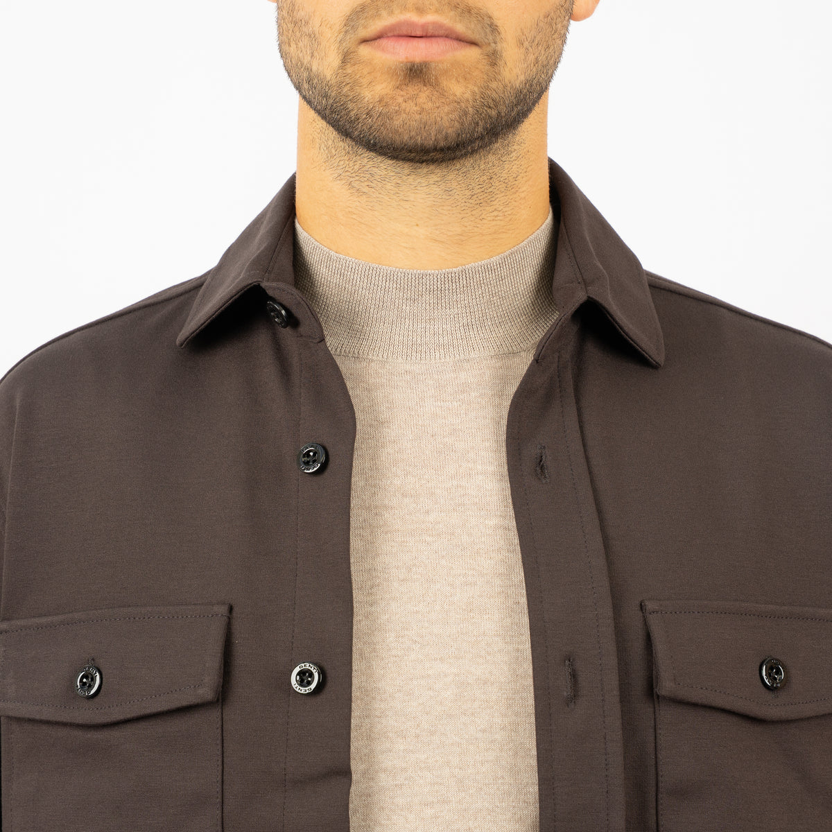 Genti Overshirt Bruin | Midtown Dynamic