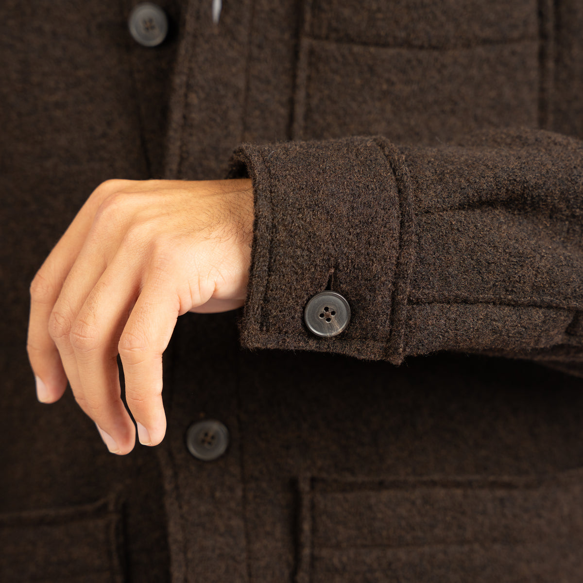 Xacus Overshirt Bruin | Boiled Wool