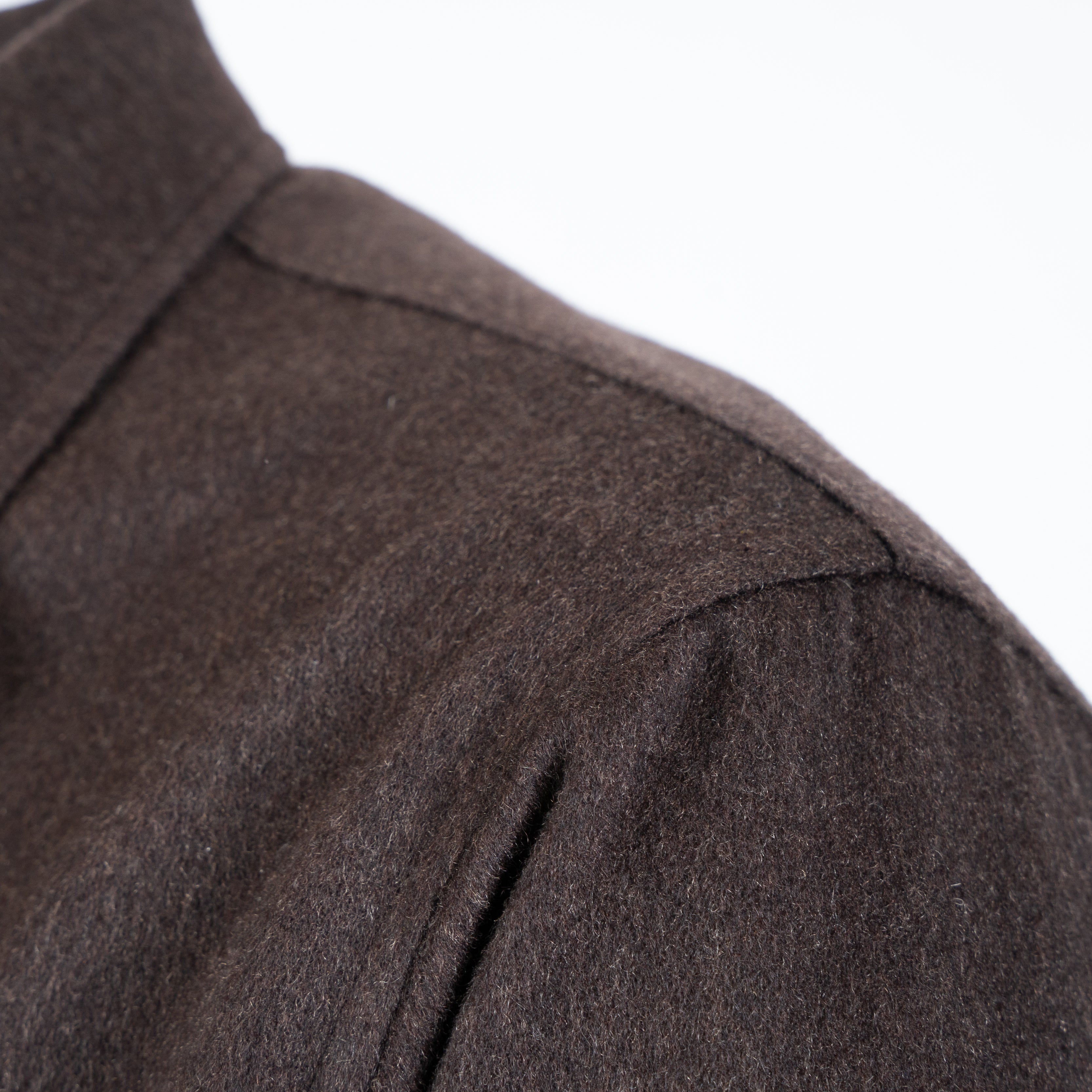 Paul & Shark Cashmere Overshirt Bruin | Loro Piana Green Storm System®