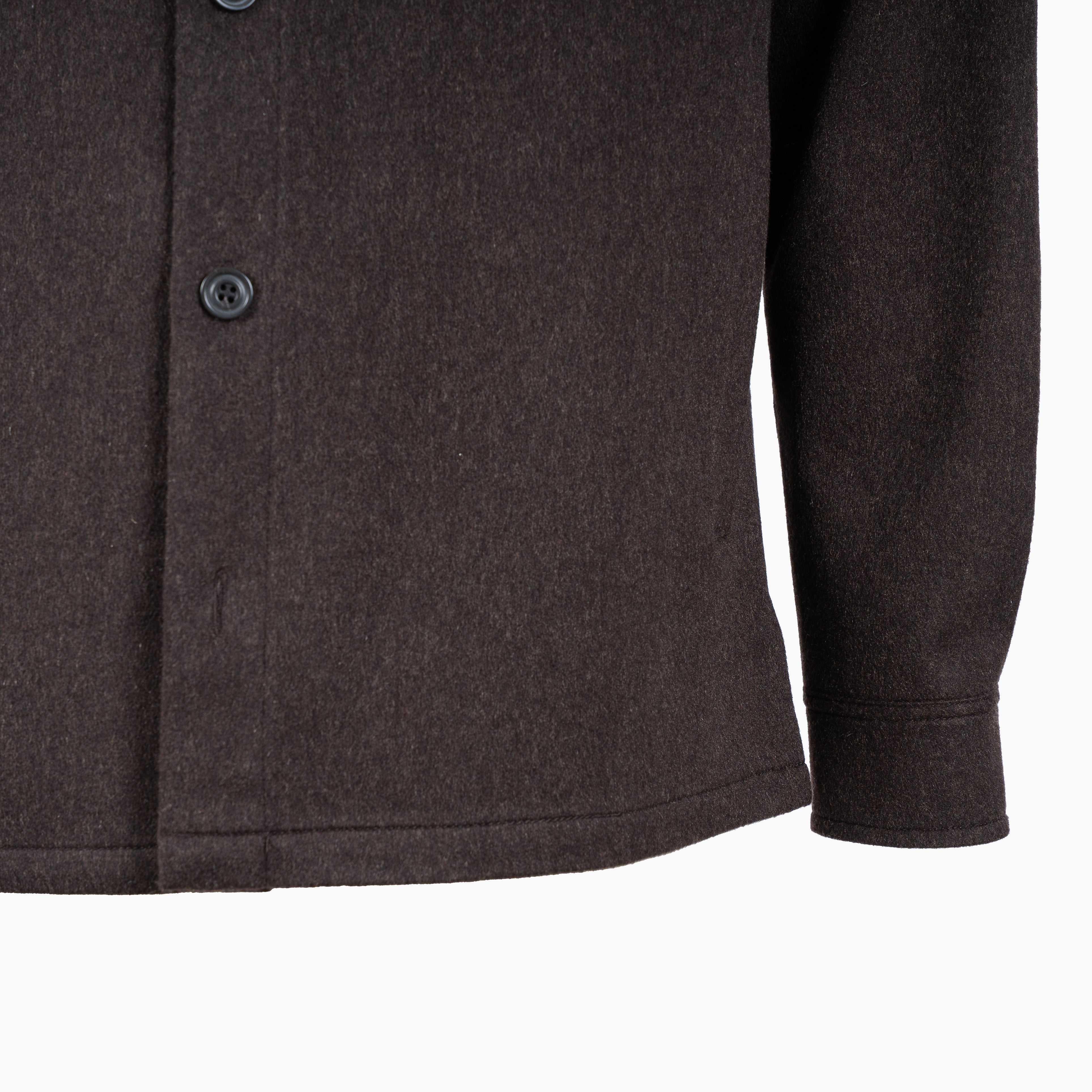 Paul & Shark Cashmere Overshirt Bruin | Loro Piana Green Storm System®