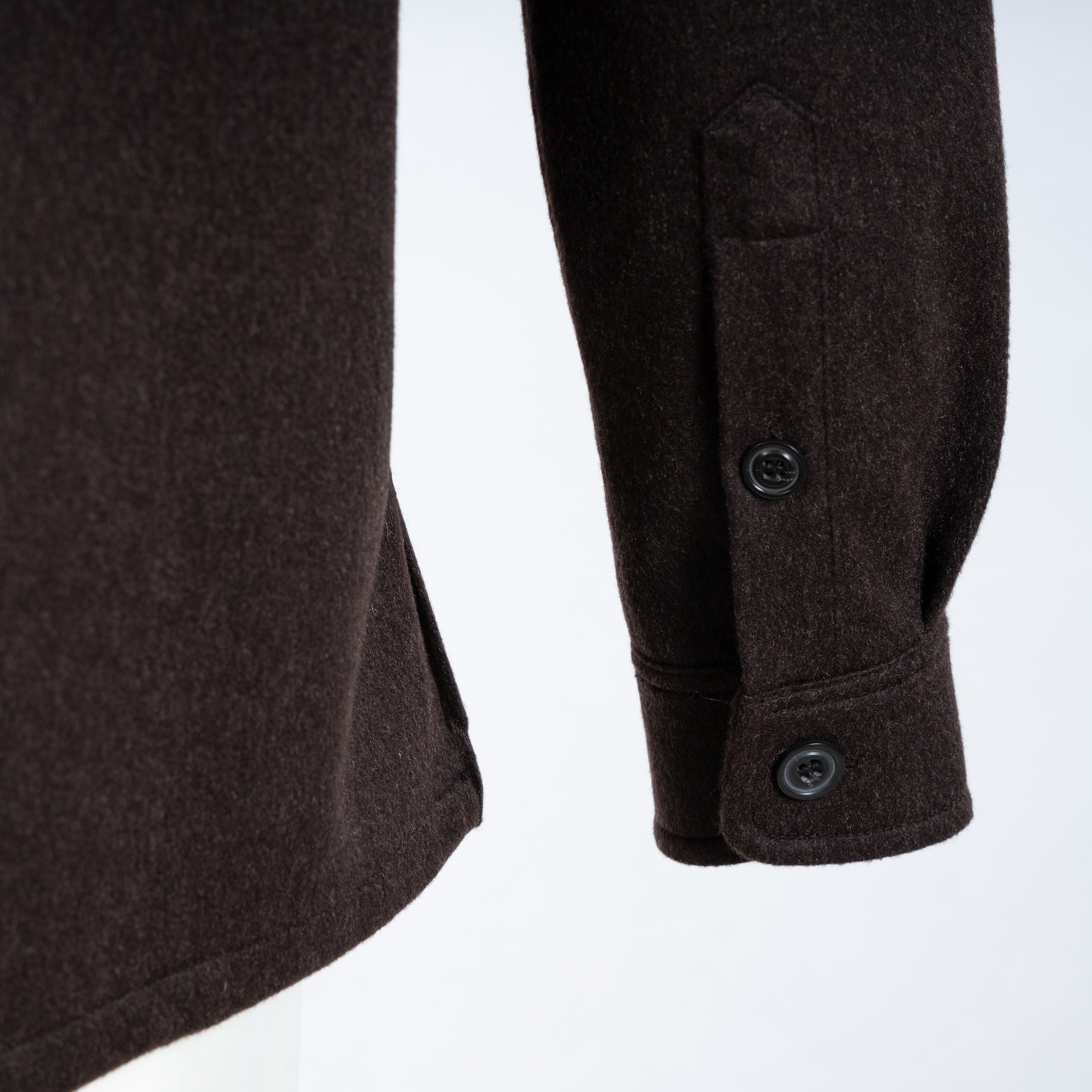 Paul & Shark Cashmere Overshirt Bruin | Loro Piana Green Storm System®