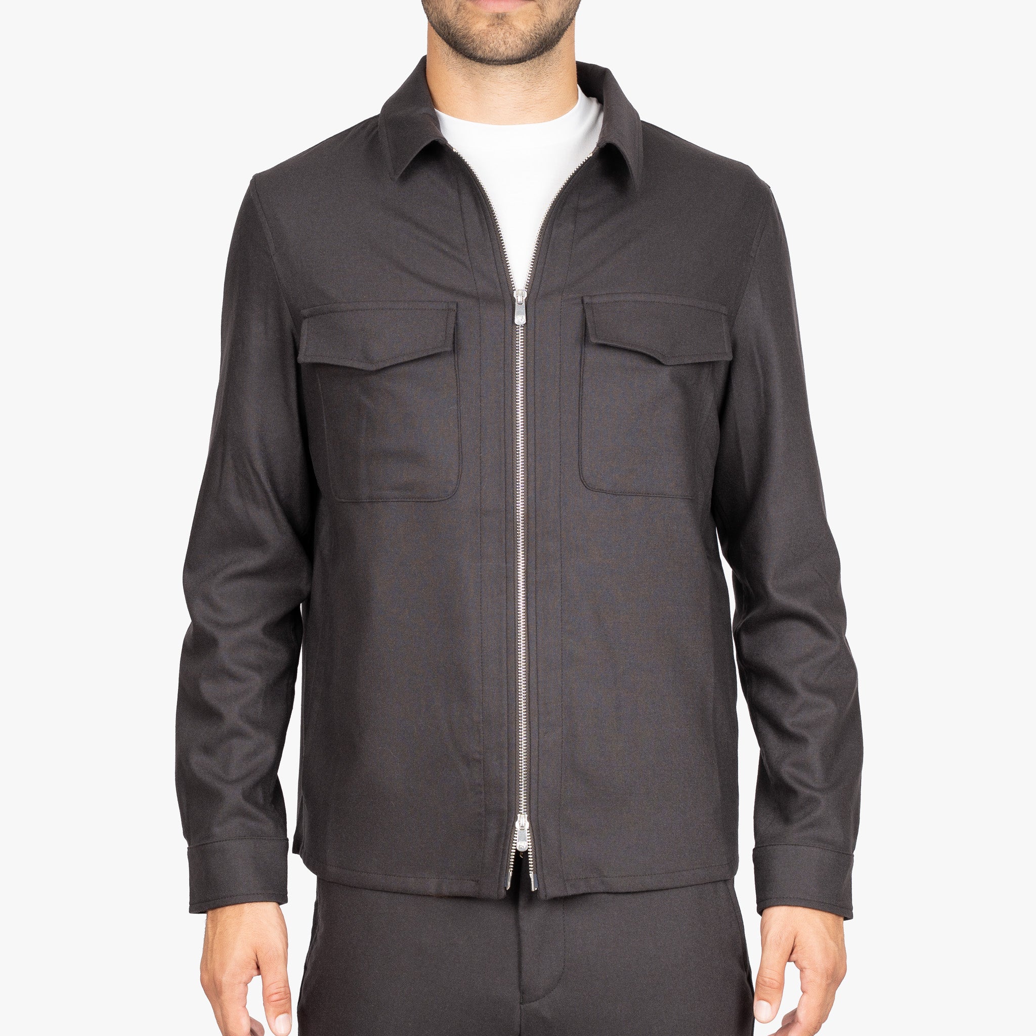 Marco Pescarolo Overshirt Bruin | Urus