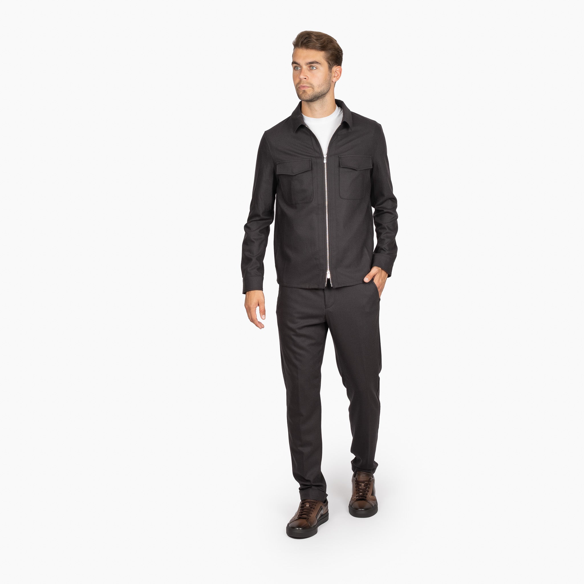 Marco Pescarolo Overshirt Bruin | Urus