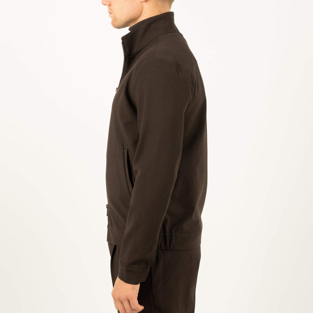 SEVEN DIALS Overshirt met Rits Bruin | Medan