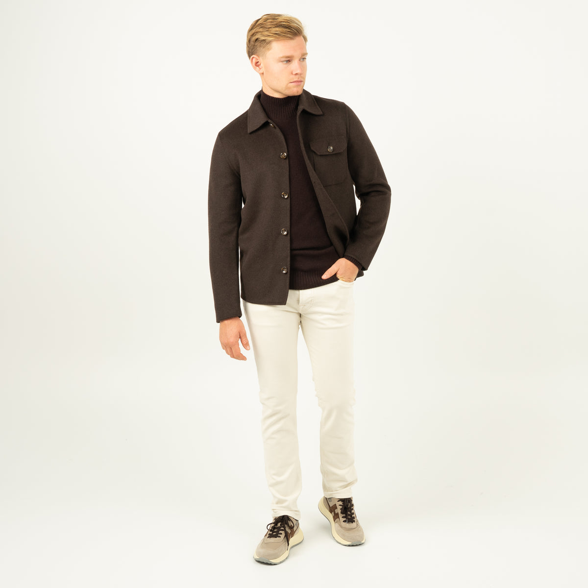 SEVEN DIALS Overshirt Donkerbruin | London