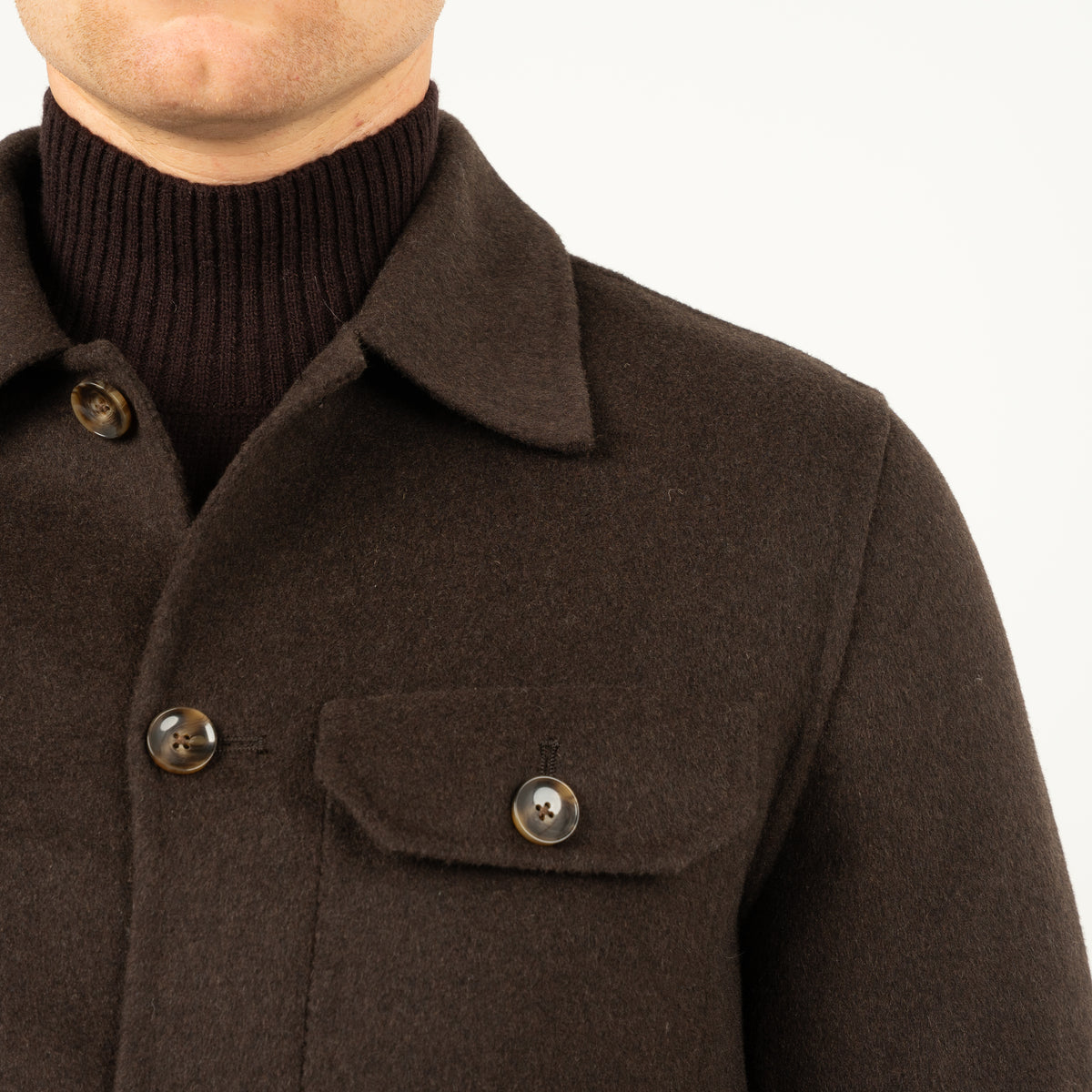 SEVEN DIALS Overshirt Donkerbruin | London