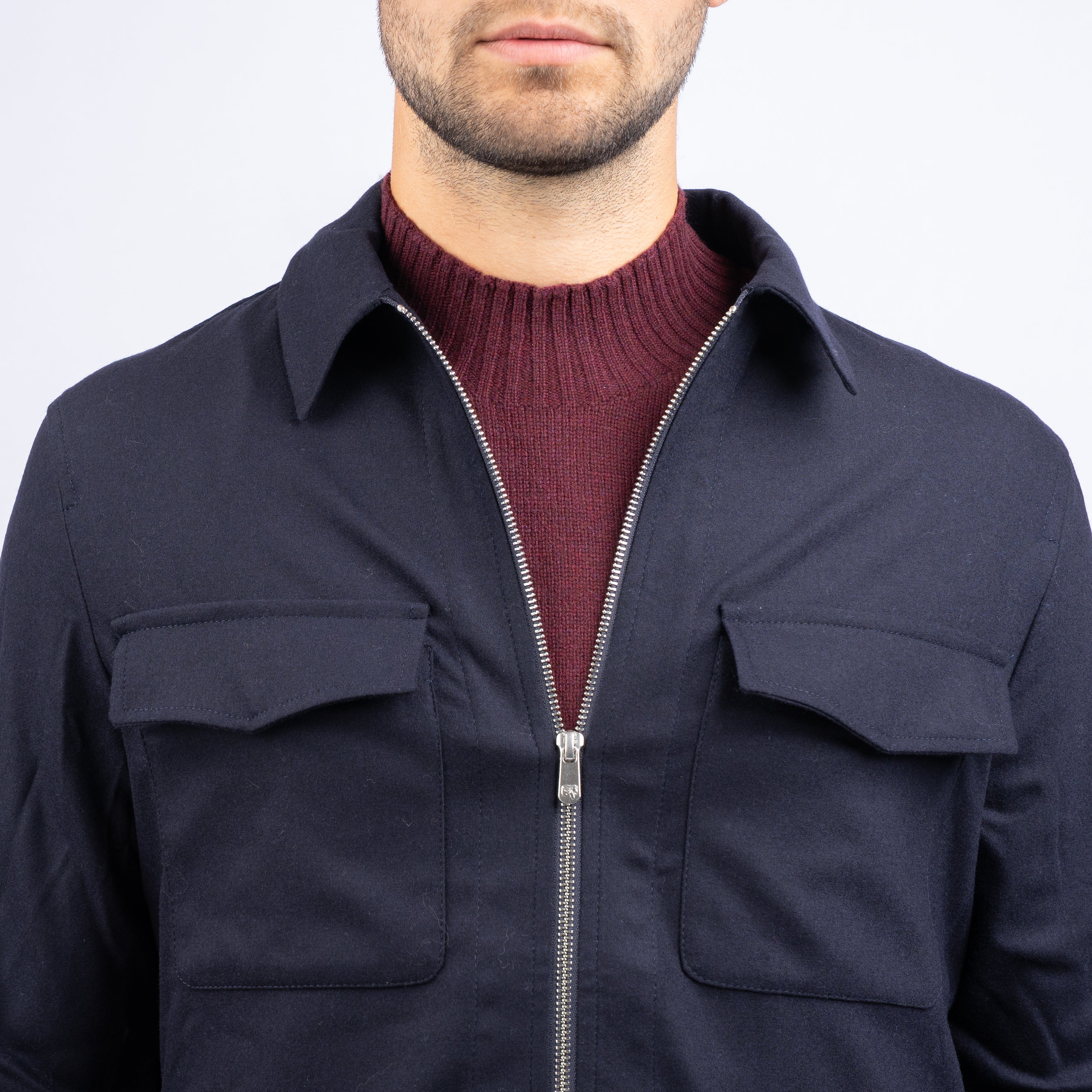 Marco Pescarolo Overshirt Blauw | Urus