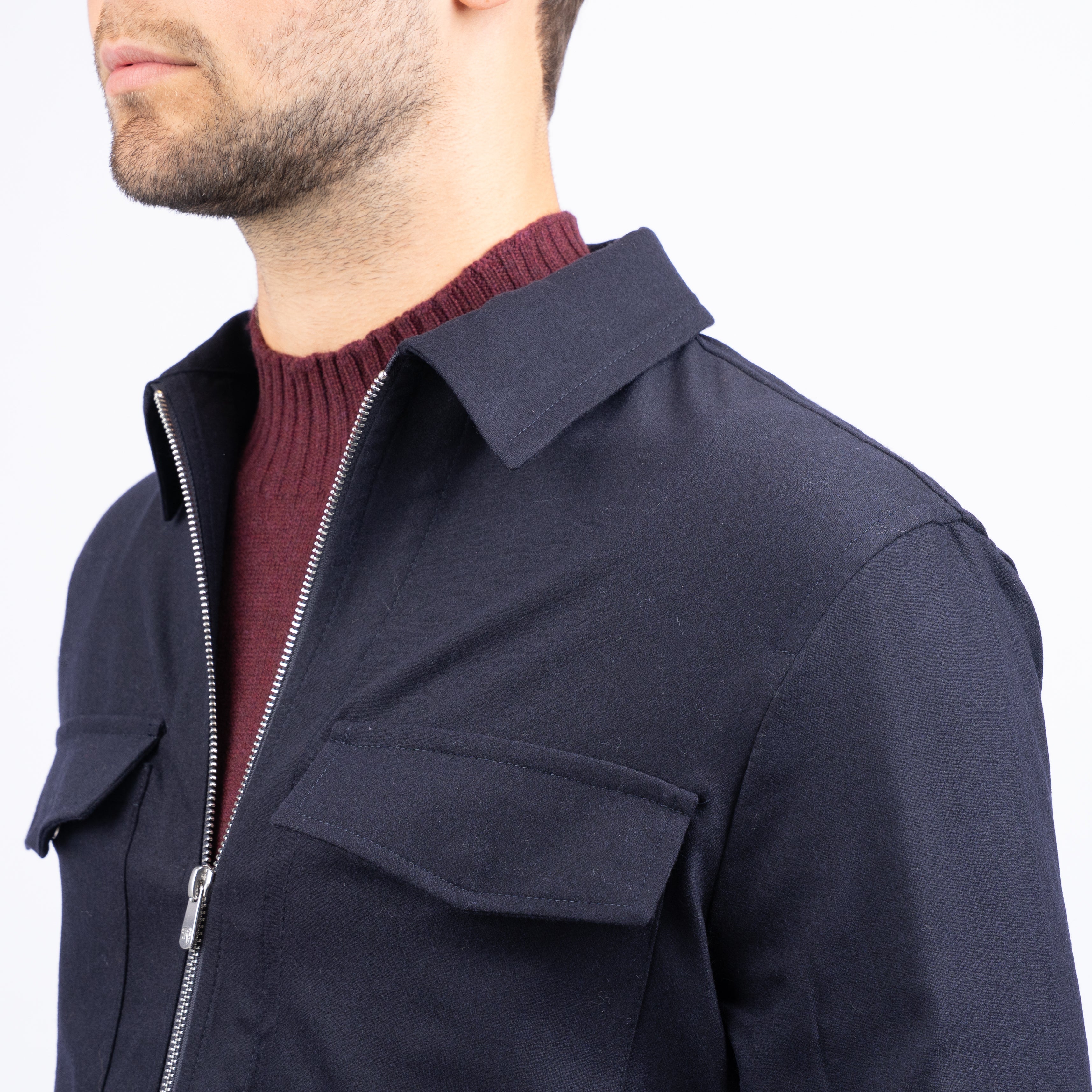 Marco Pescarolo Overshirt Blauw | Urus