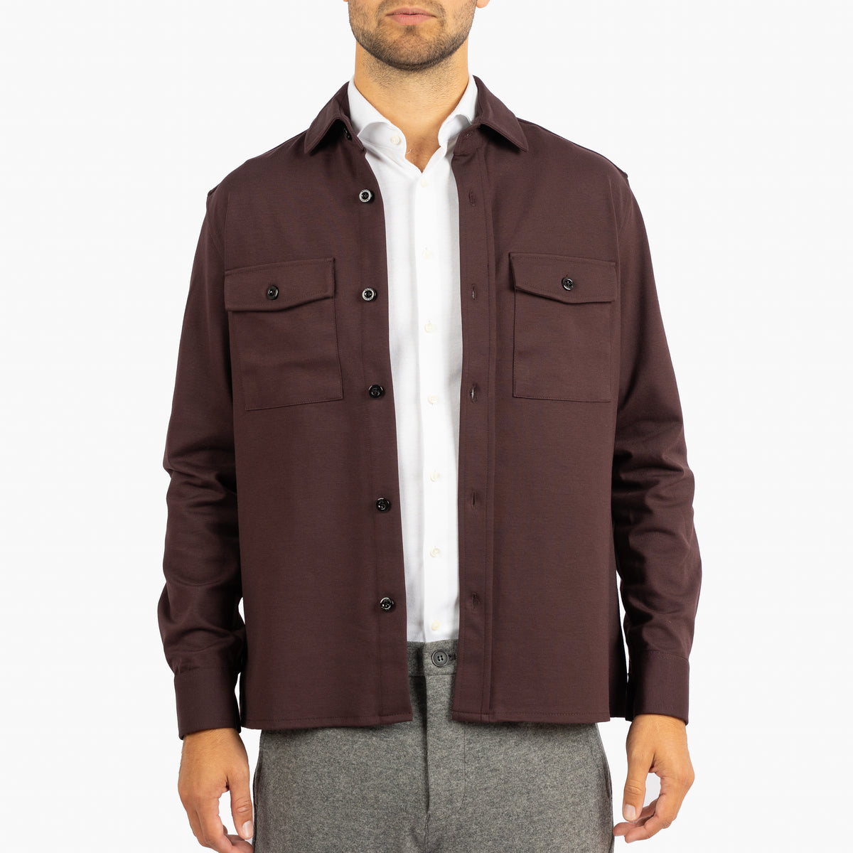 Genti Overshirt Bordeaux Rood | Midtown Dynamic