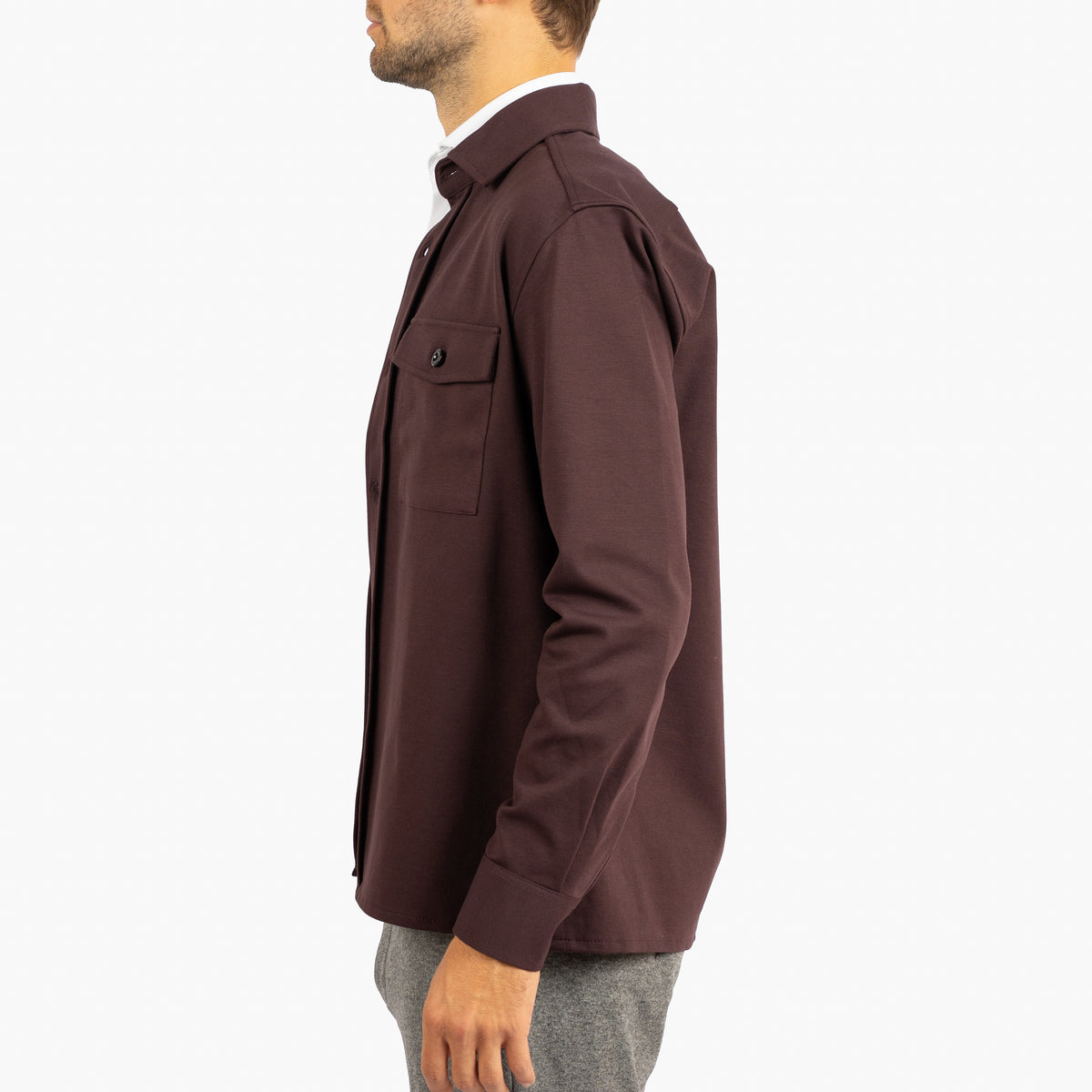 Genti Overshirt Bordeaux Rood | Midtown Dynamic