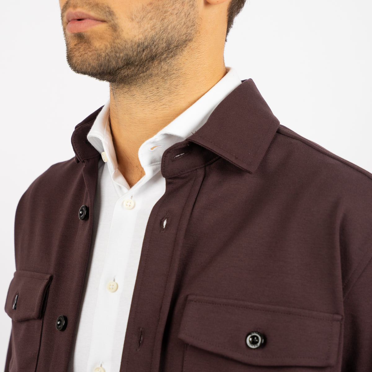 Genti Overshirt Bordeaux Rood | Midtown Dynamic
