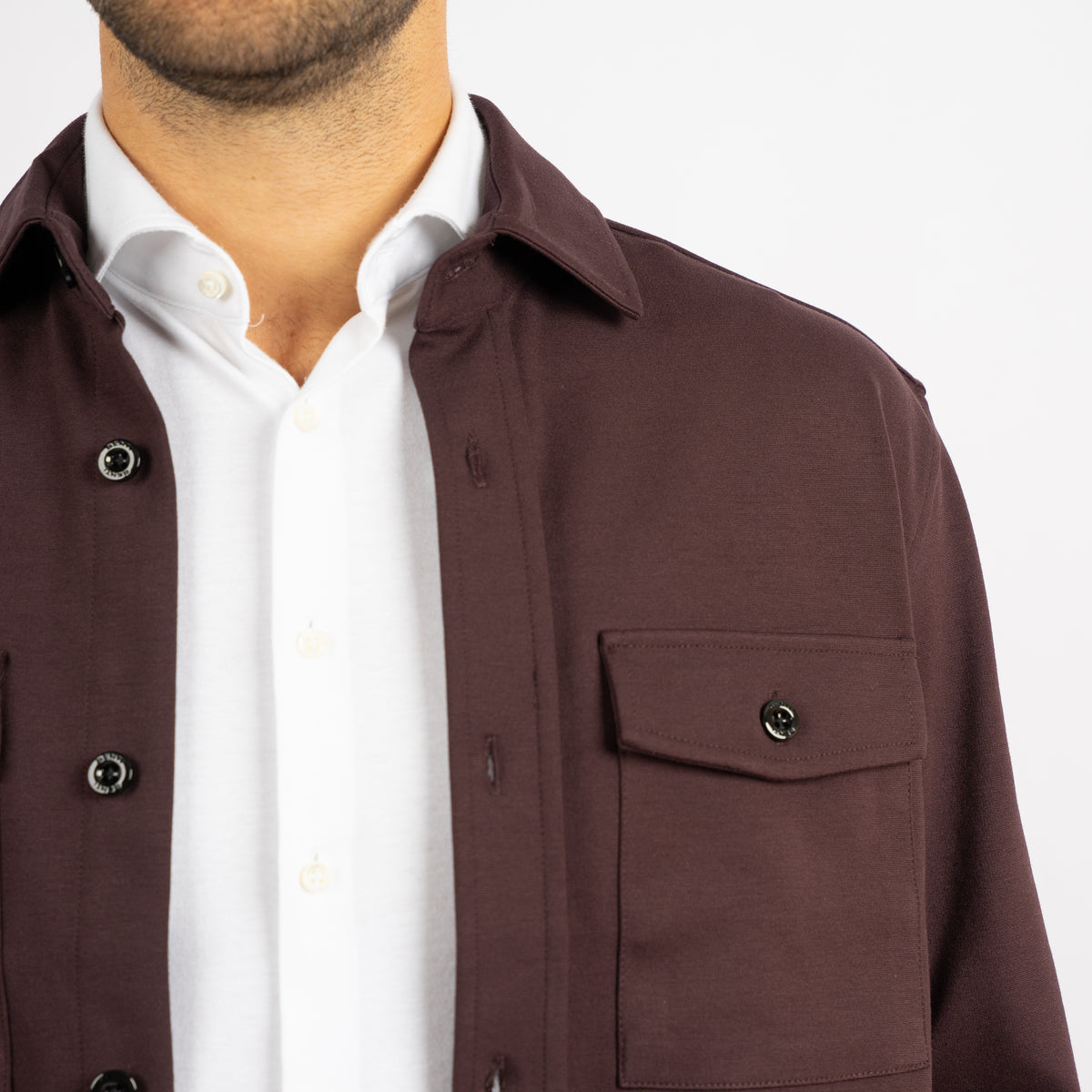 Genti Overshirt Bordeaux Rood | Midtown Dynamic