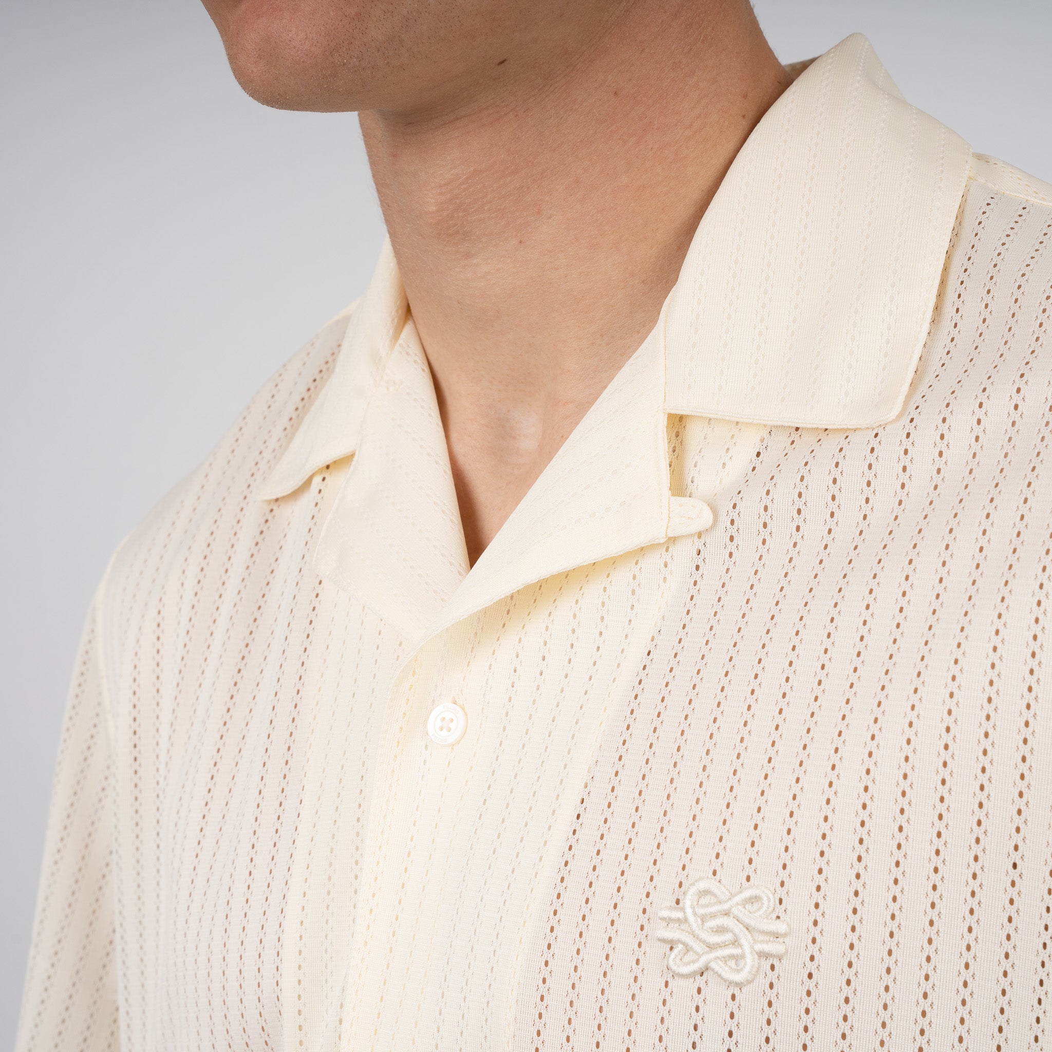 Filling Pieces Overhemd Korte Mouw Crème | Resort Shirt