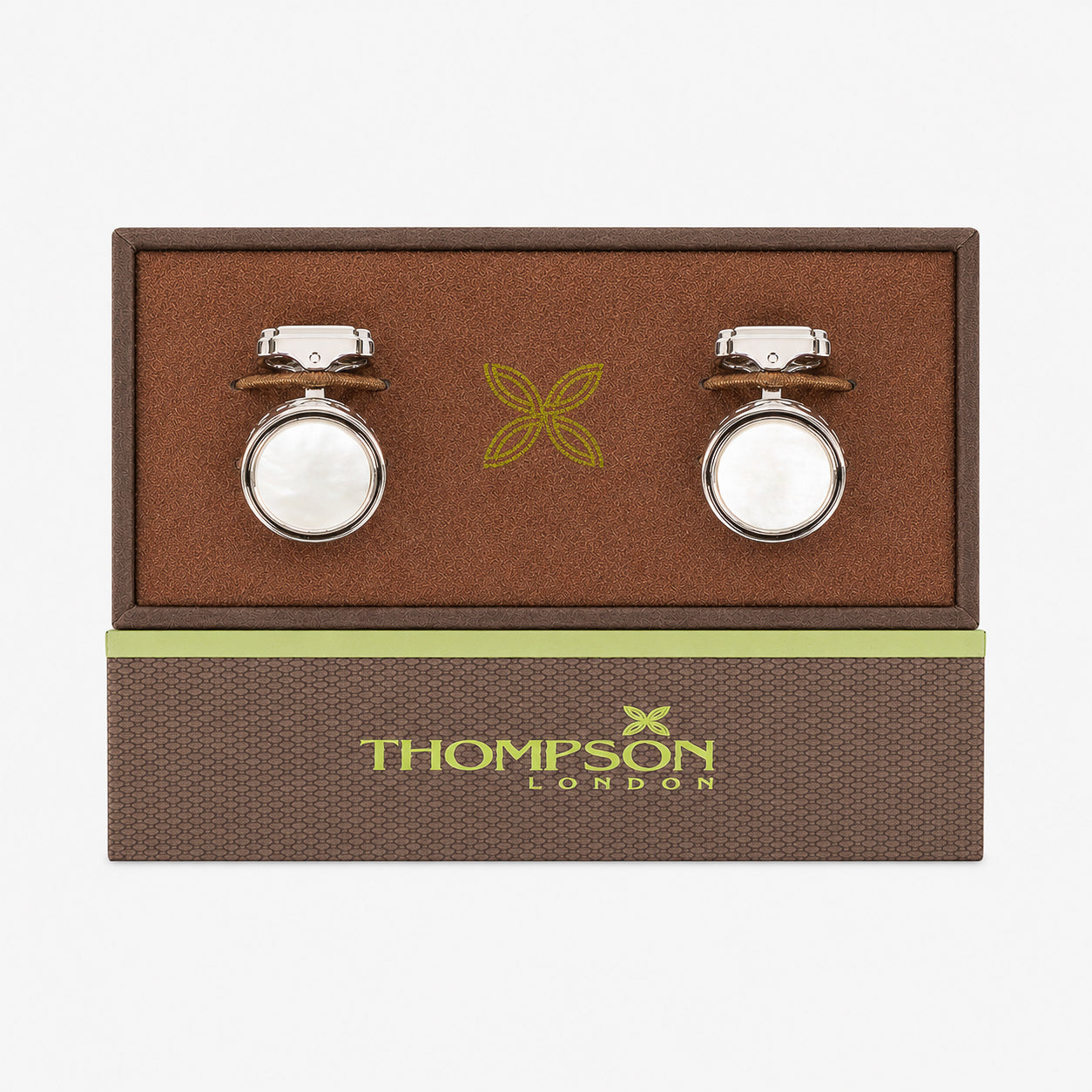Tateossian Manchetknopen Wit Brons | Thompson