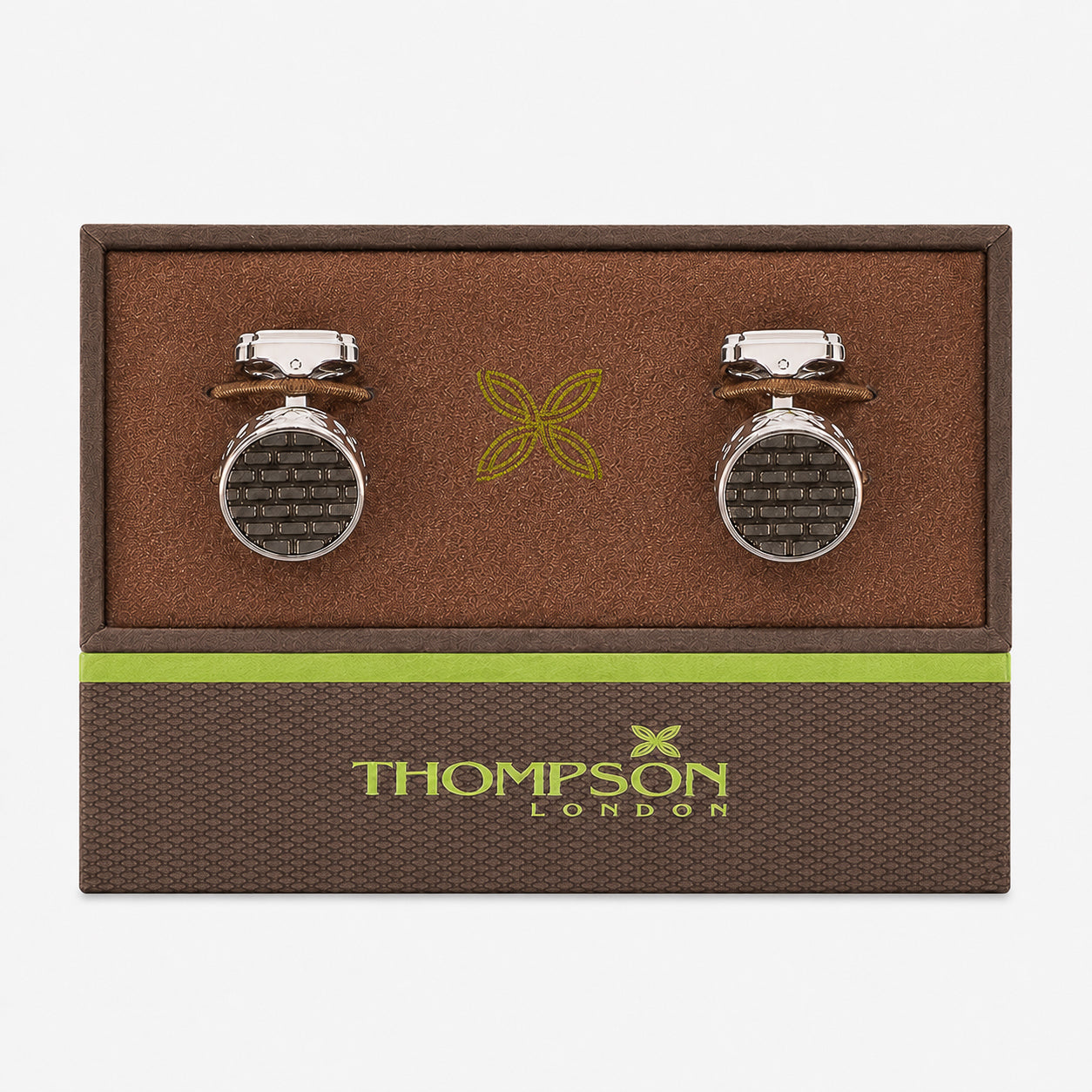 Tateossian Manchetknopen Zwart | Brick & Flower