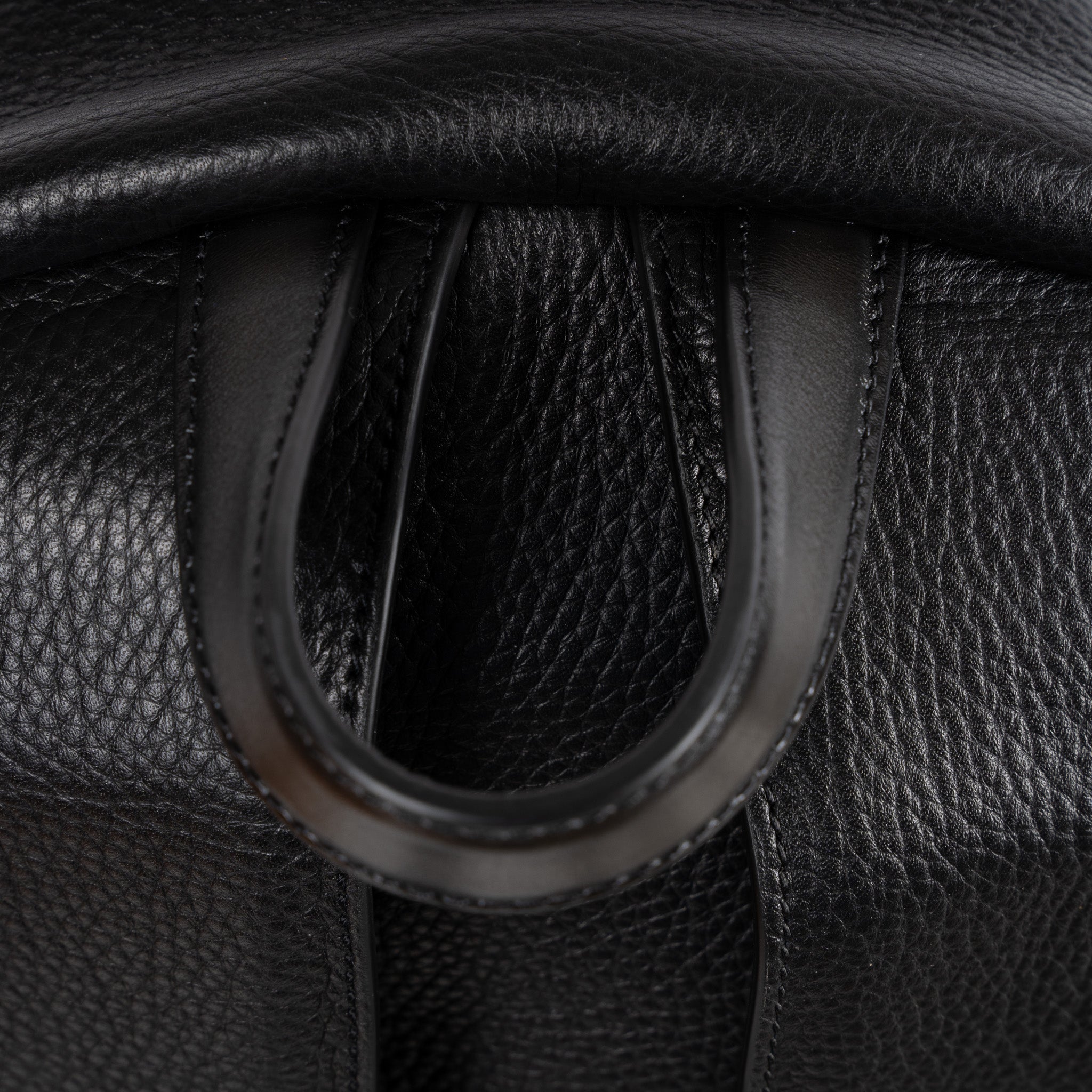 Santoni Rugzak Zwart | Tumbled Leather