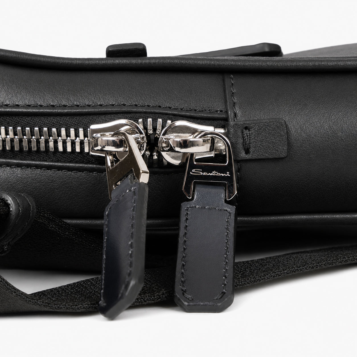 Santoni Heuptas Zwart | Tumbled Leather
