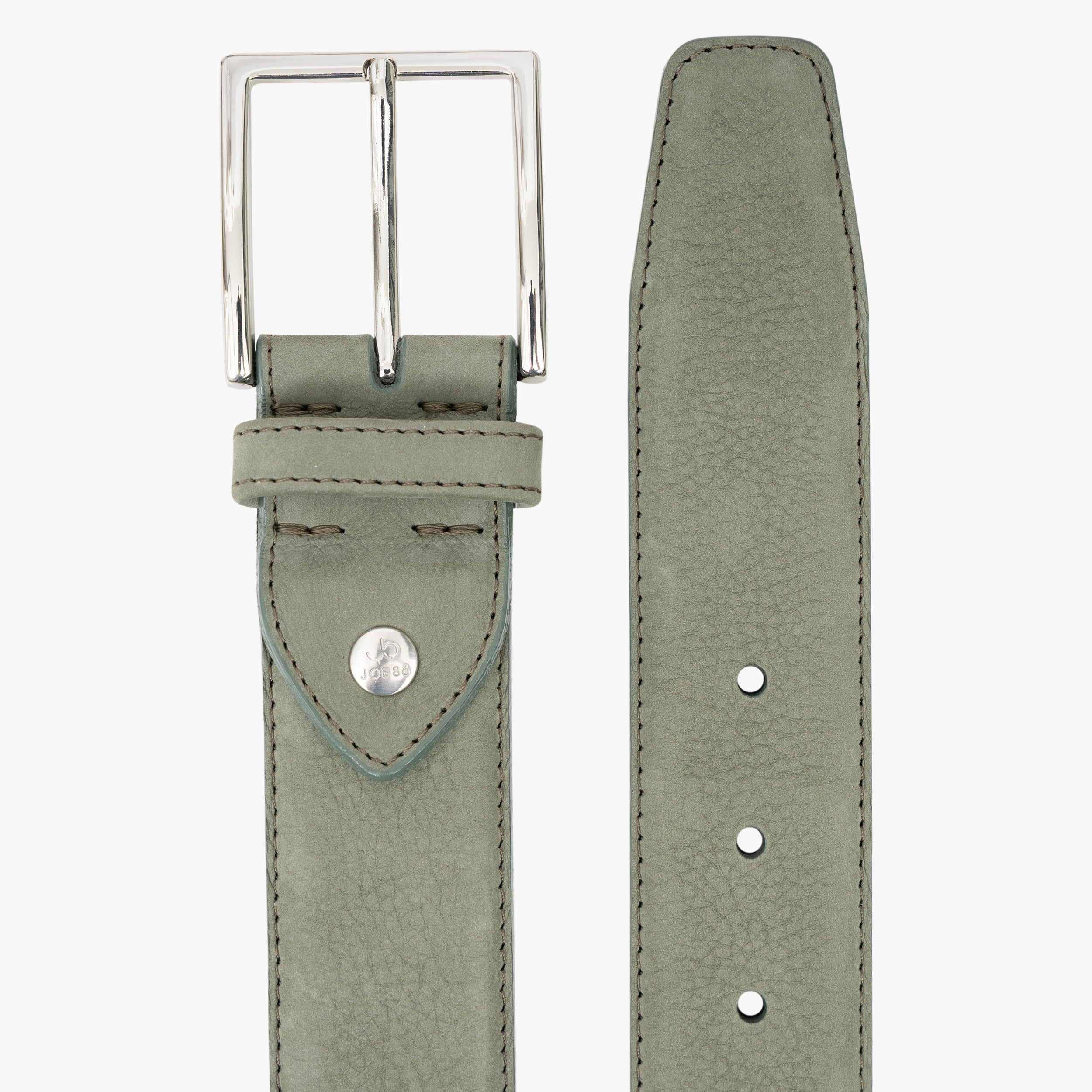 JOB86 Leren Riem Groen | Nubuck