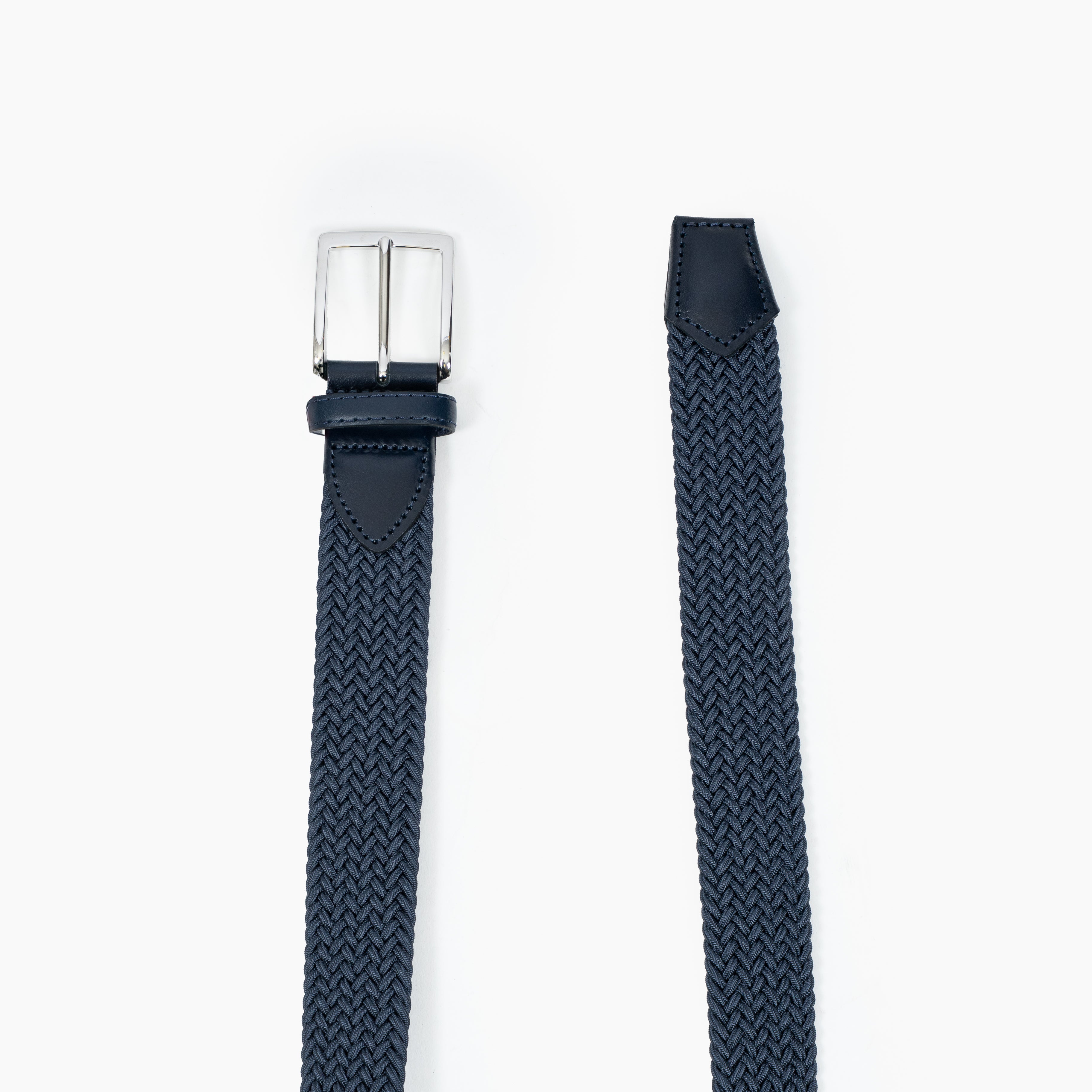 Athison Gevlochten Riem Blauw | Rayon Stretch
