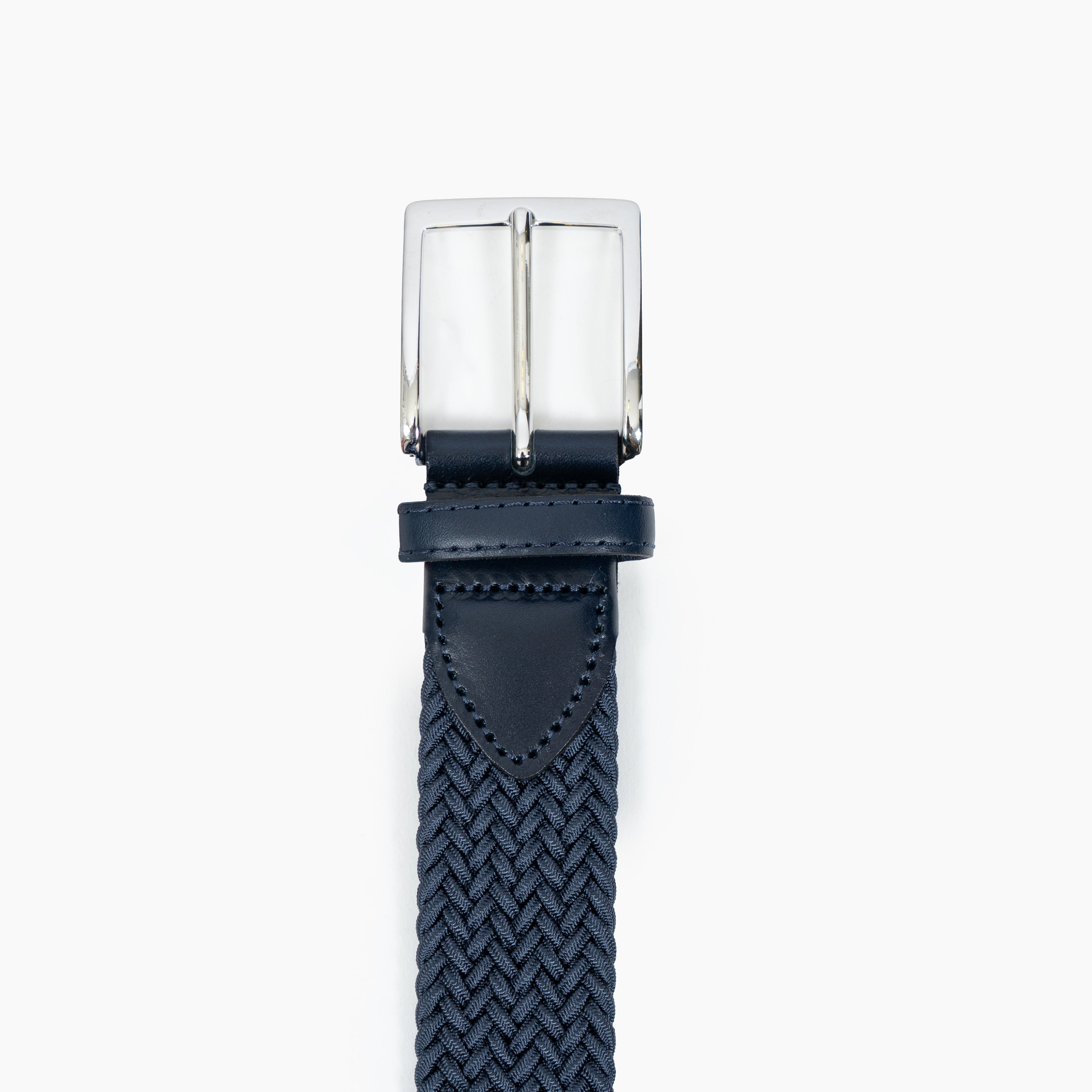 Athison Gevlochten Riem Blauw | Rayon Stretch
