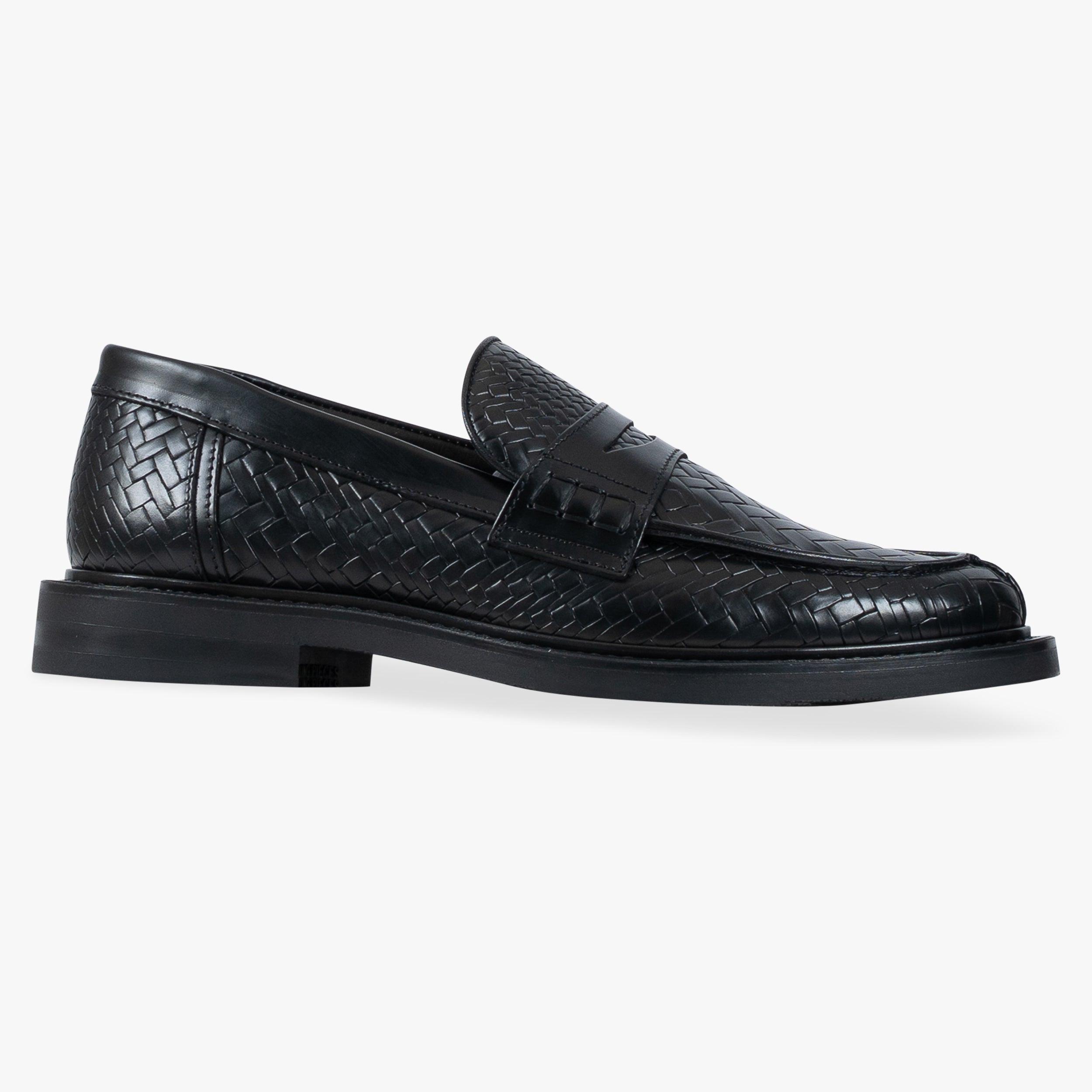 Filling Pieces Gevlochten Loafers Zwart | Woven Twist