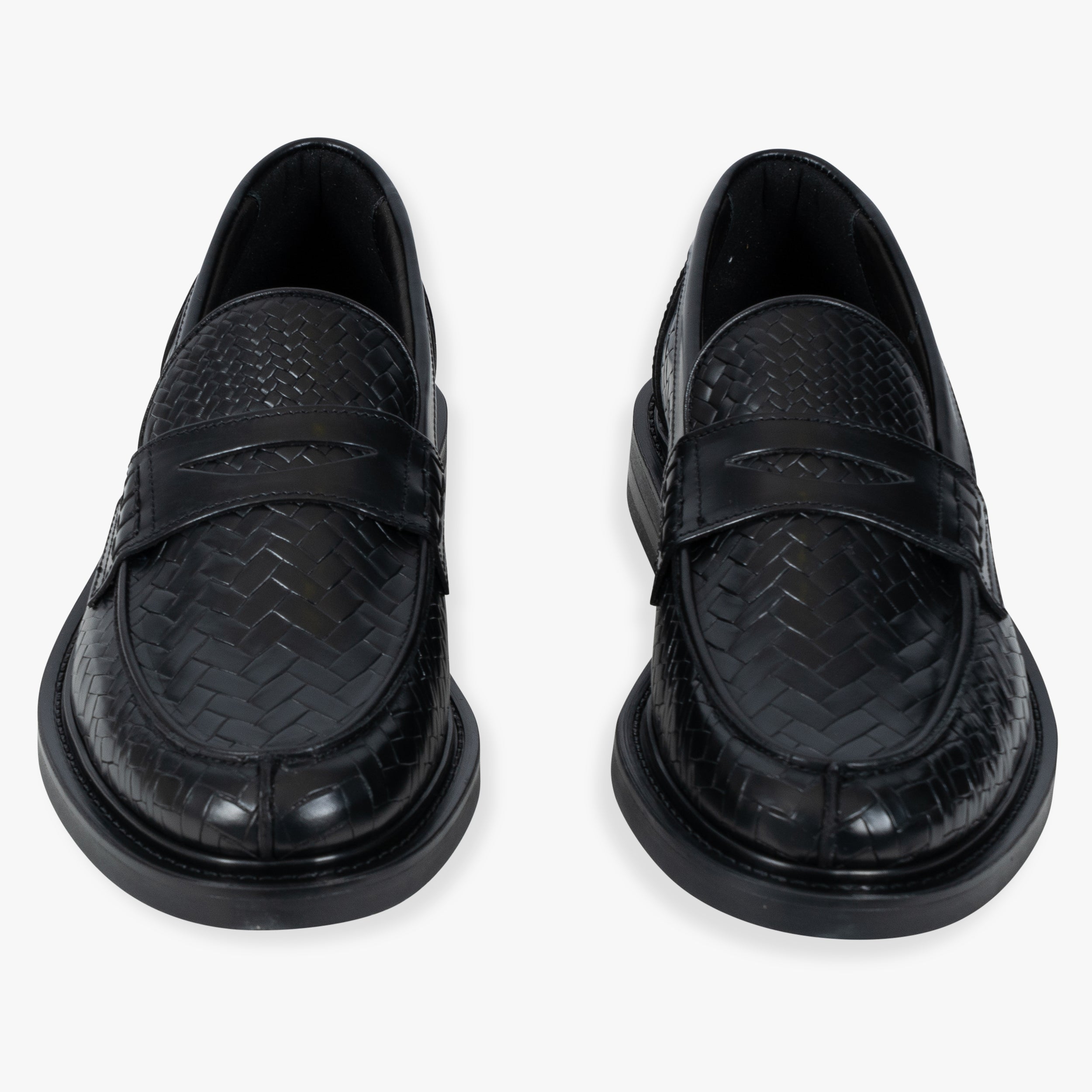 Filling Pieces Gevlochten Loafers Zwart | Woven Twist