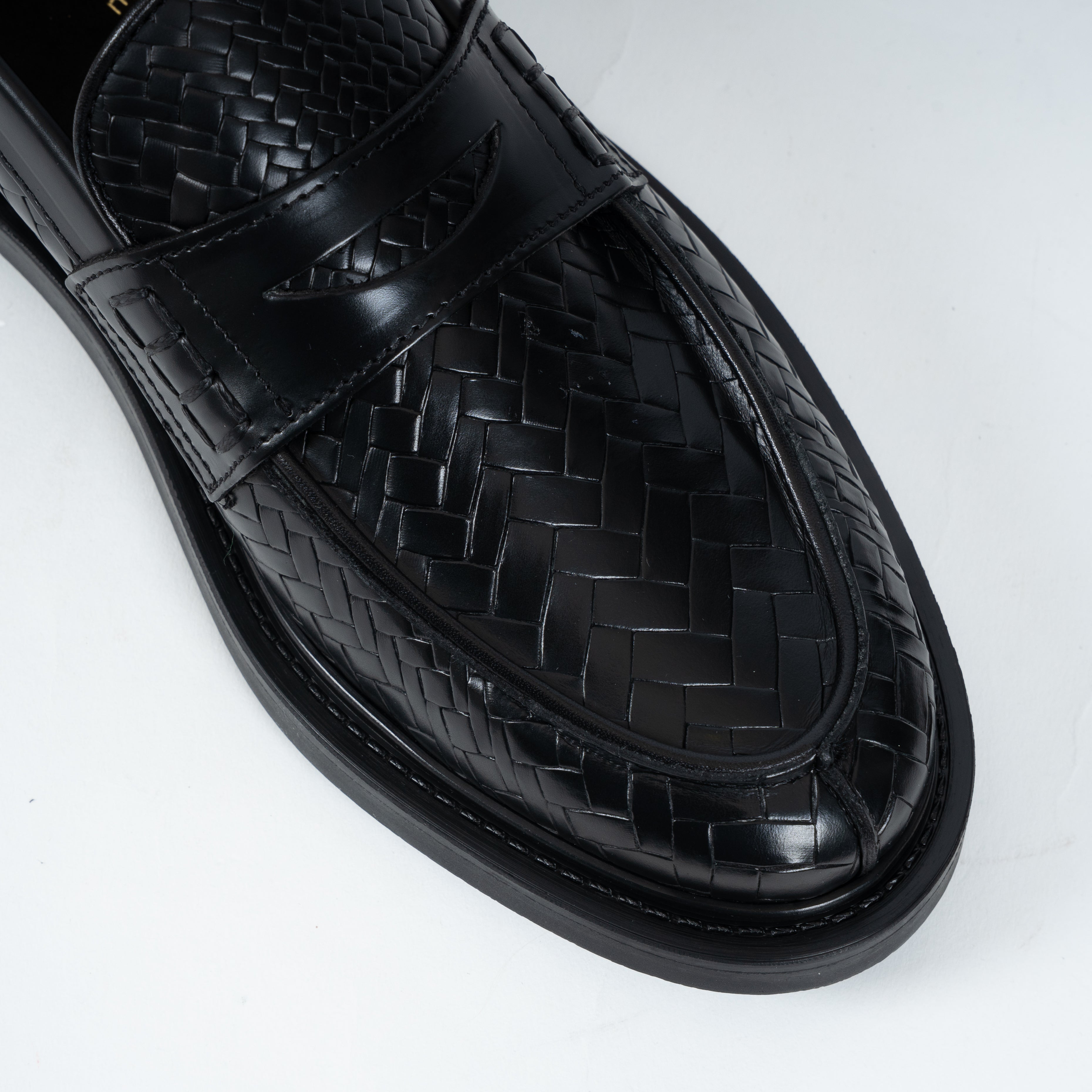 Filling Pieces Gevlochten Loafers Zwart | Woven Twist