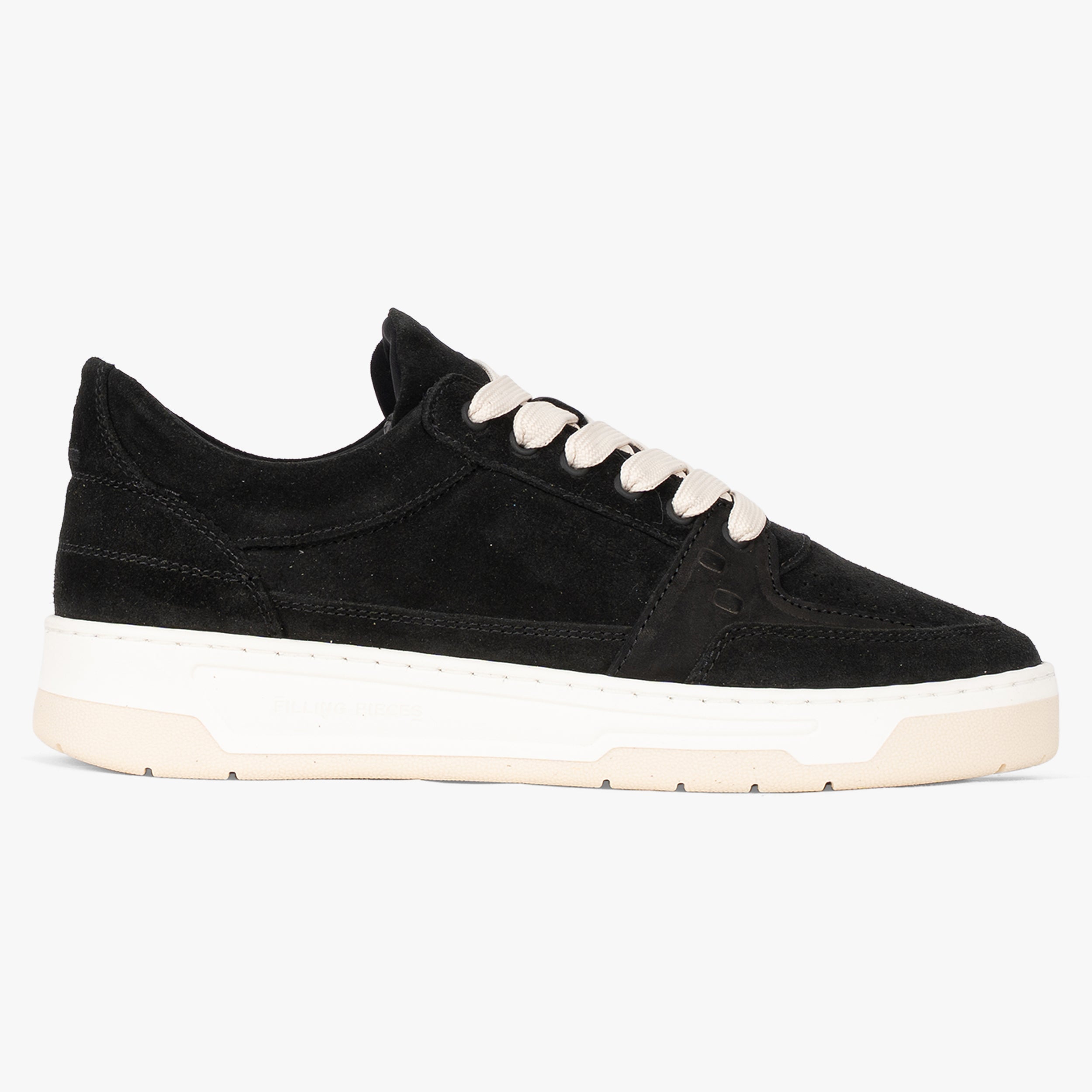 Filling Pieces Sneakers Zwart | Low Vise Suede